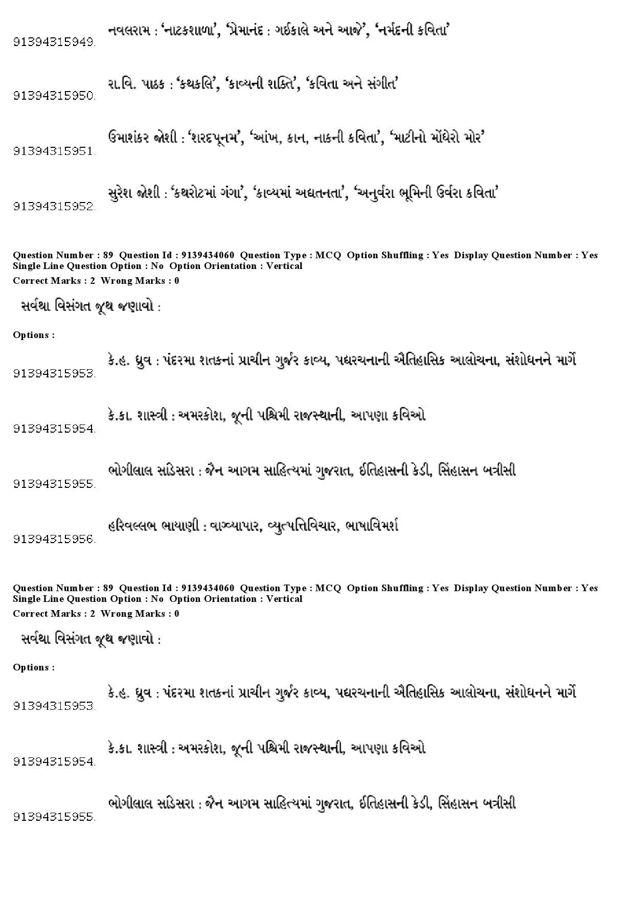 UGC NET Gujarati Question Paper December 2018 82