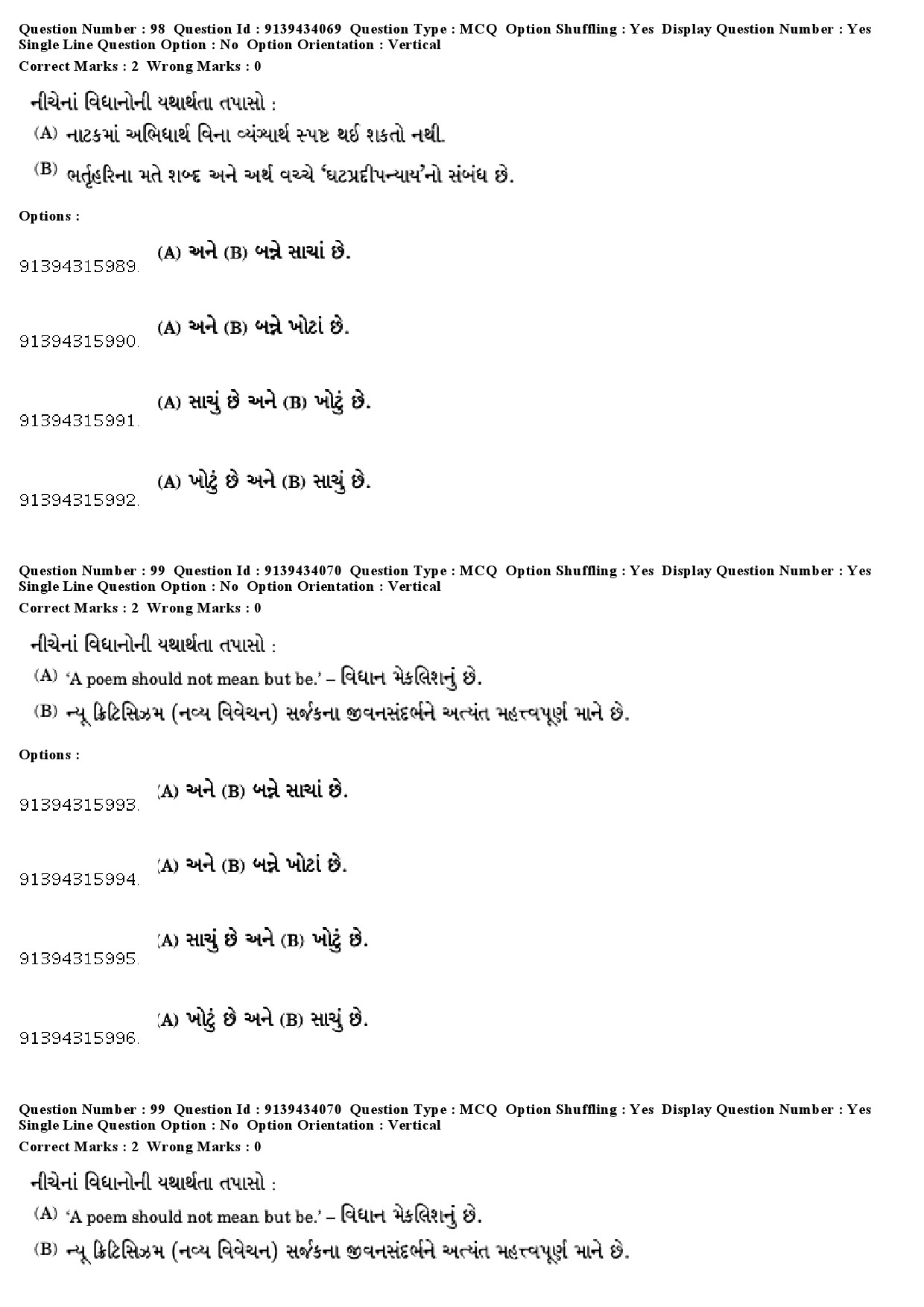 UGC NET Gujarati Question Paper December 2018 90