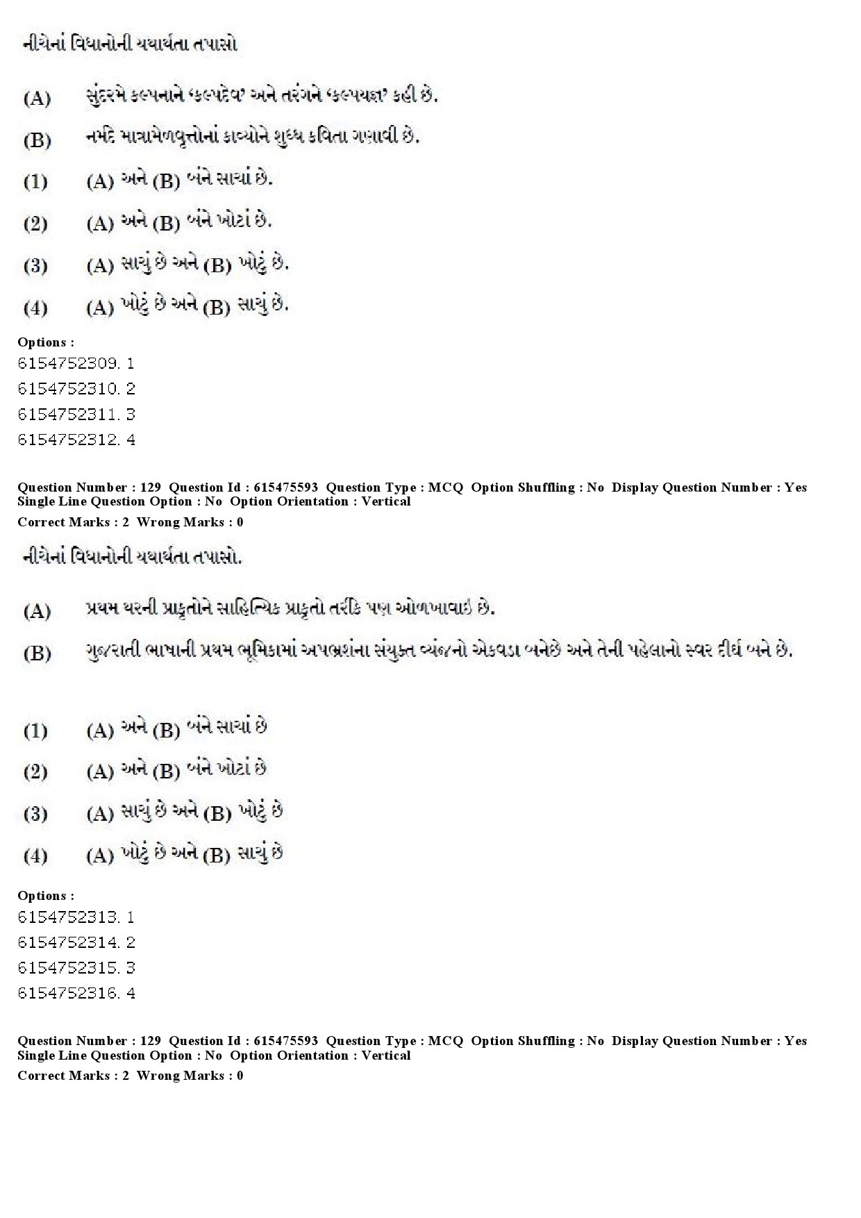 UGC NET Gujarati Question Paper December 2019 124