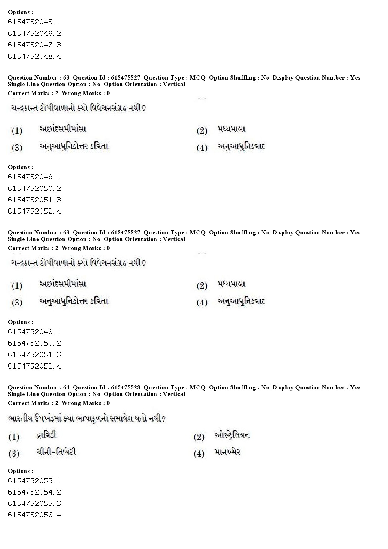 UGC NET Gujarati Question Paper December 2019 54