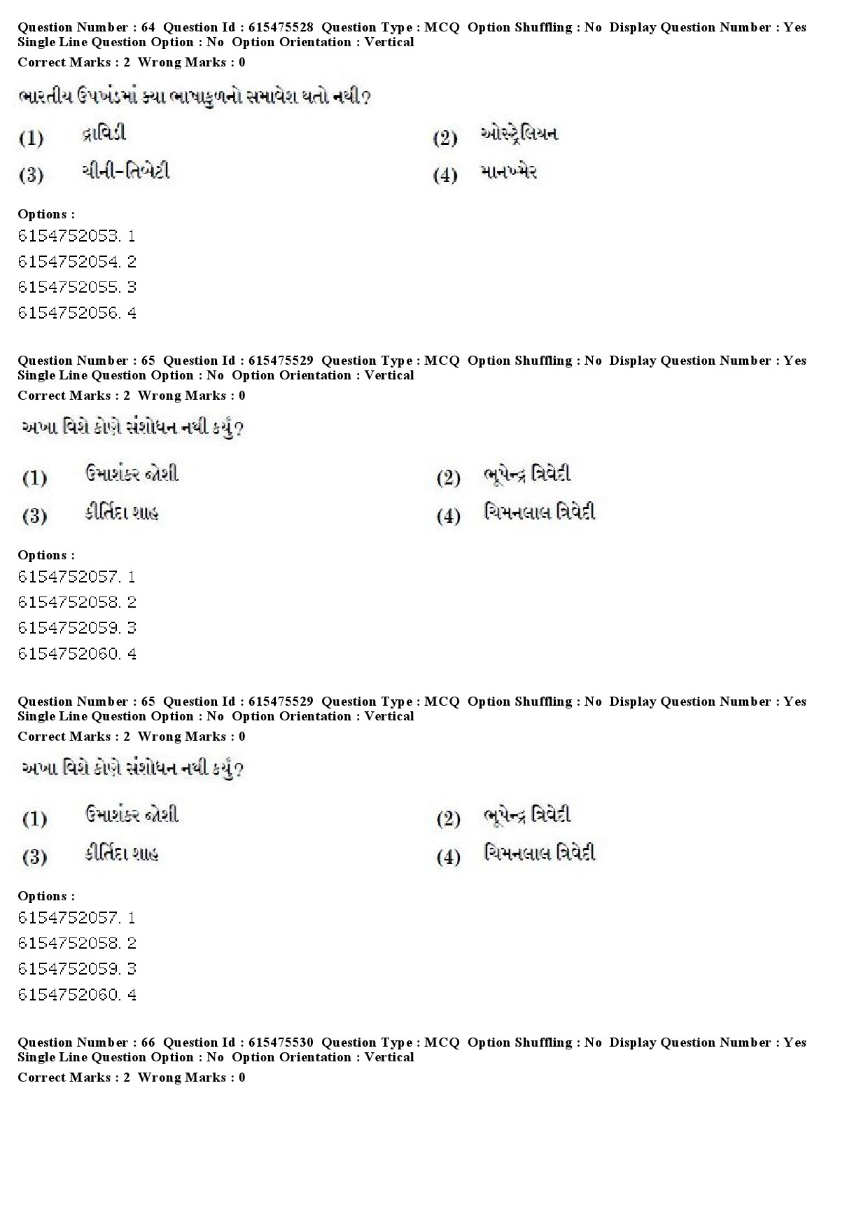 UGC NET Gujarati Question Paper December 2019 55