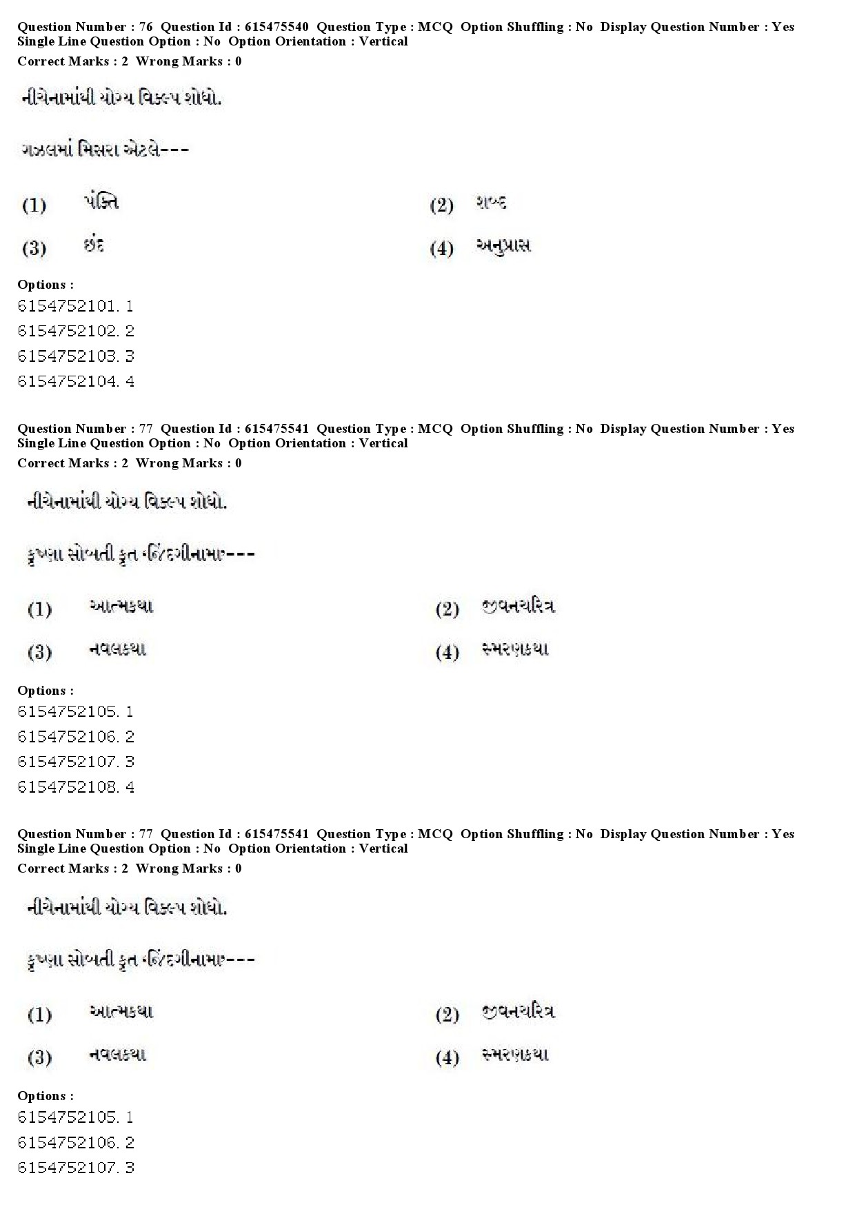 UGC NET Gujarati Question Paper December 2019 63