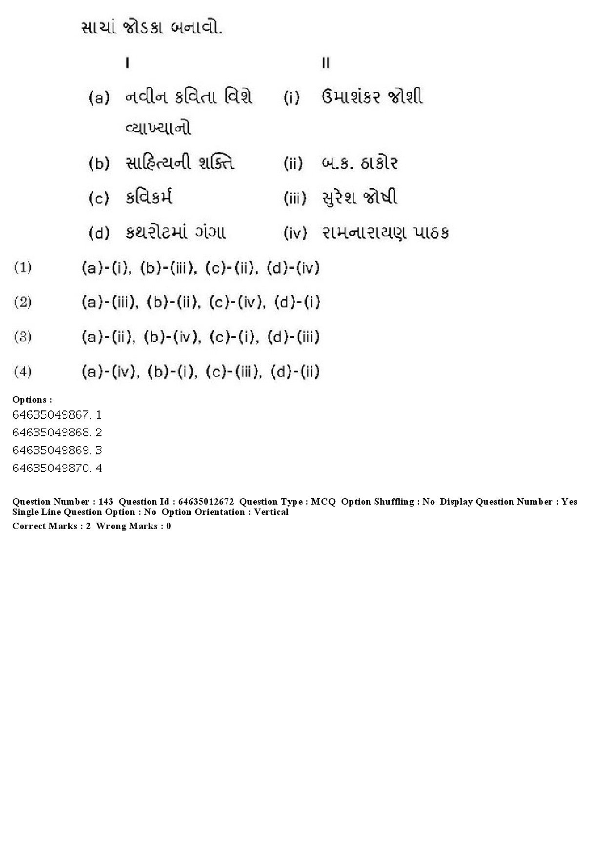 UGC NET Gujarati Question Paper June 2019 127