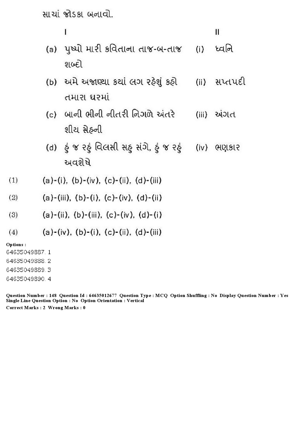 UGC NET Gujarati Question Paper June 2019 136