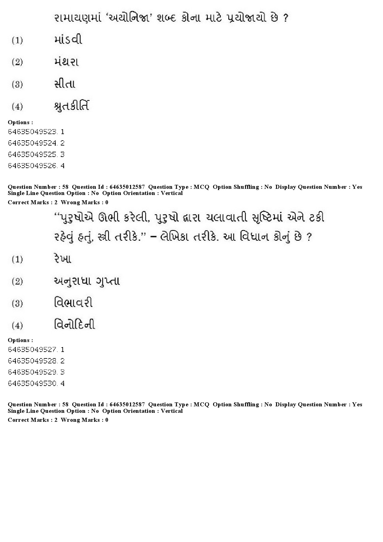 UGC NET Gujarati Question Paper June 2019 42