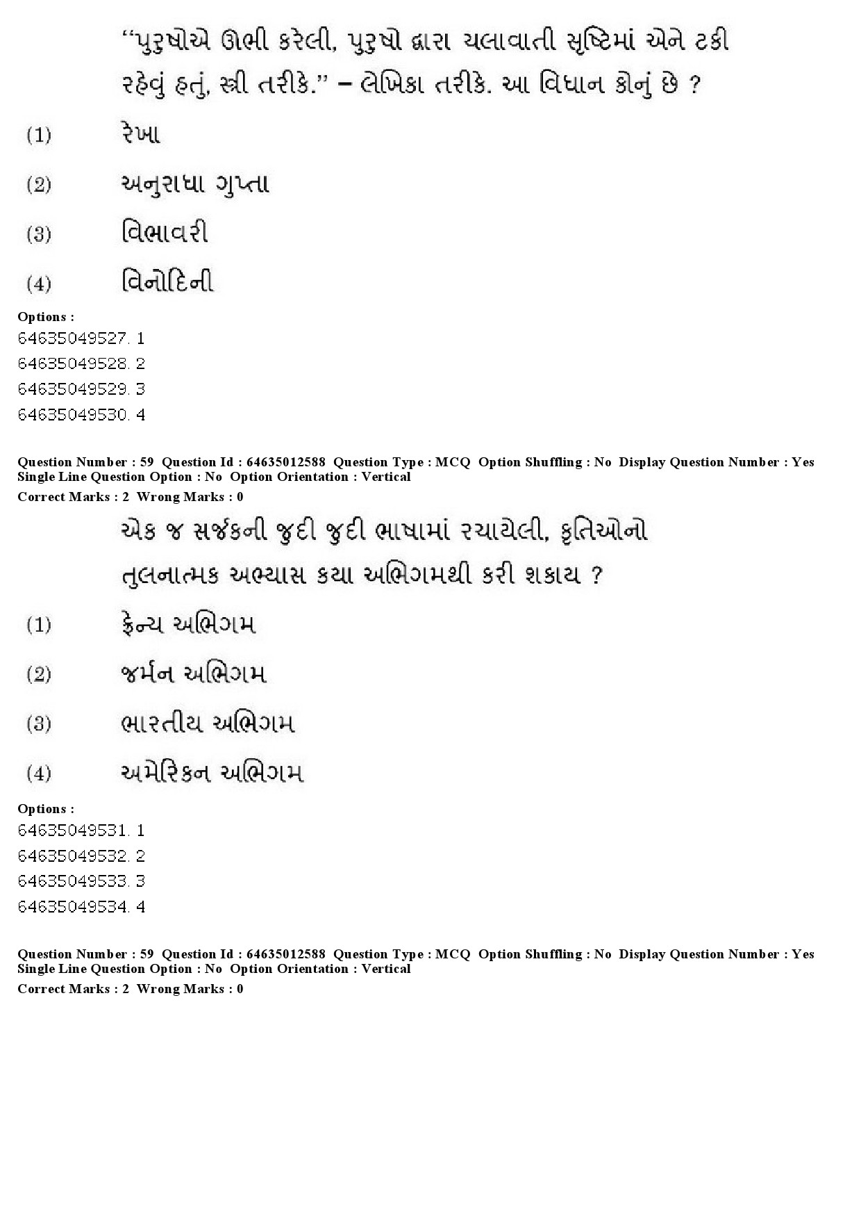 UGC NET Gujarati Question Paper June 2019 43