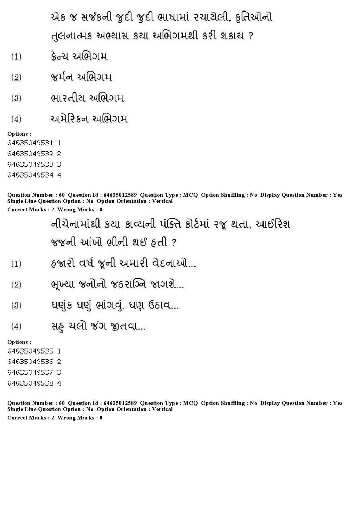 UGC NET Gujarati Question Paper June 2019 44