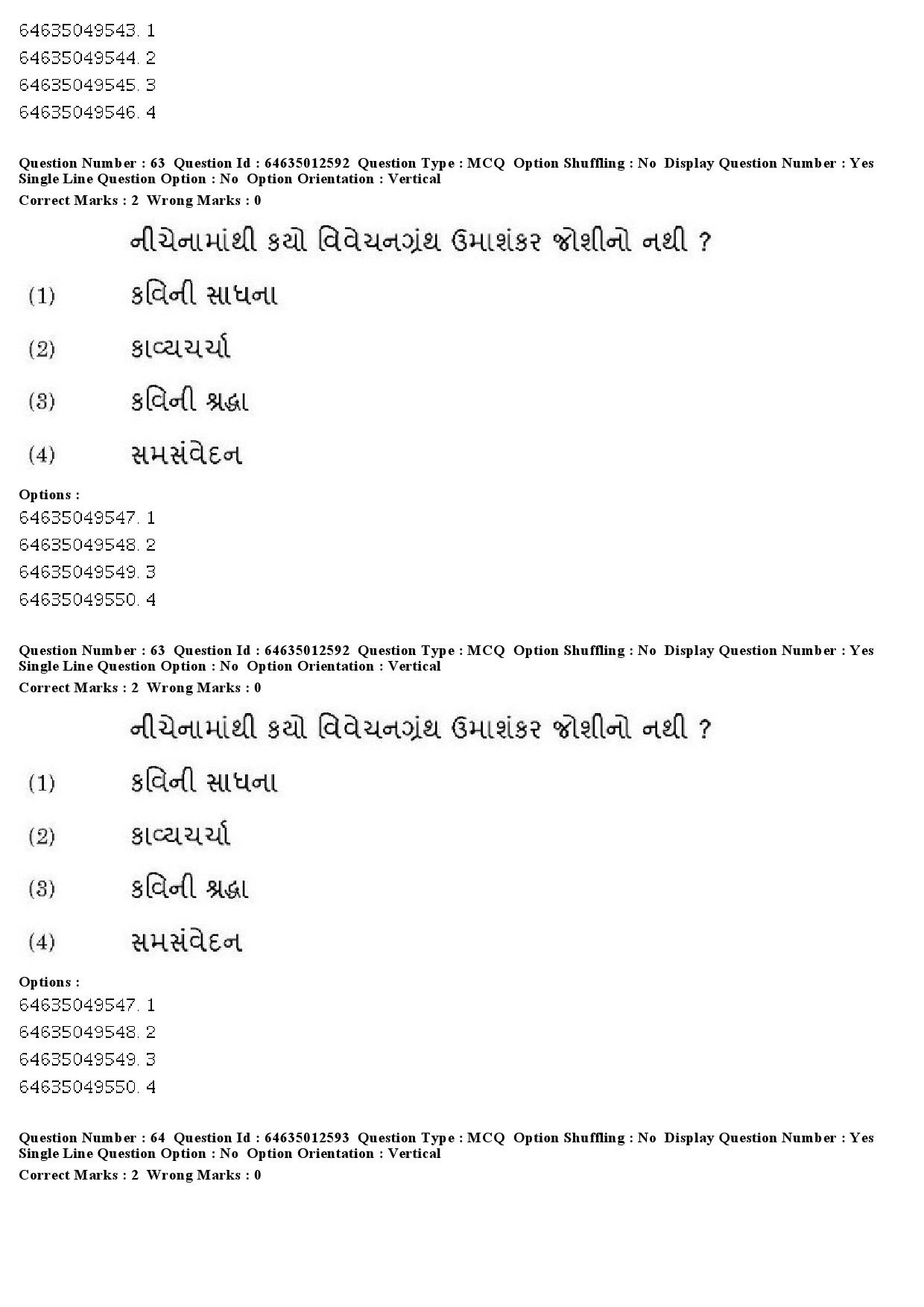 UGC NET Gujarati Question Paper June 2019 47