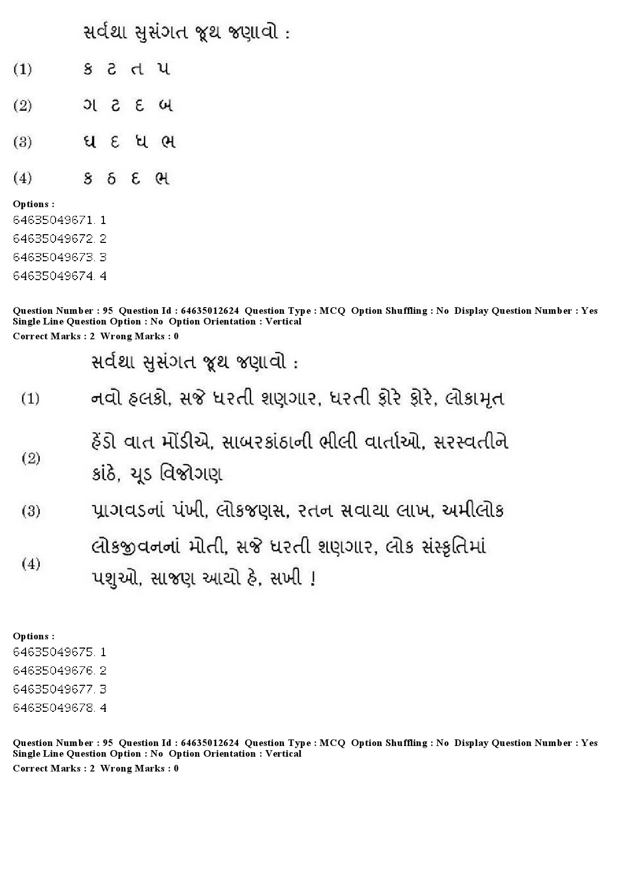 UGC NET Gujarati Question Paper June 2019 77