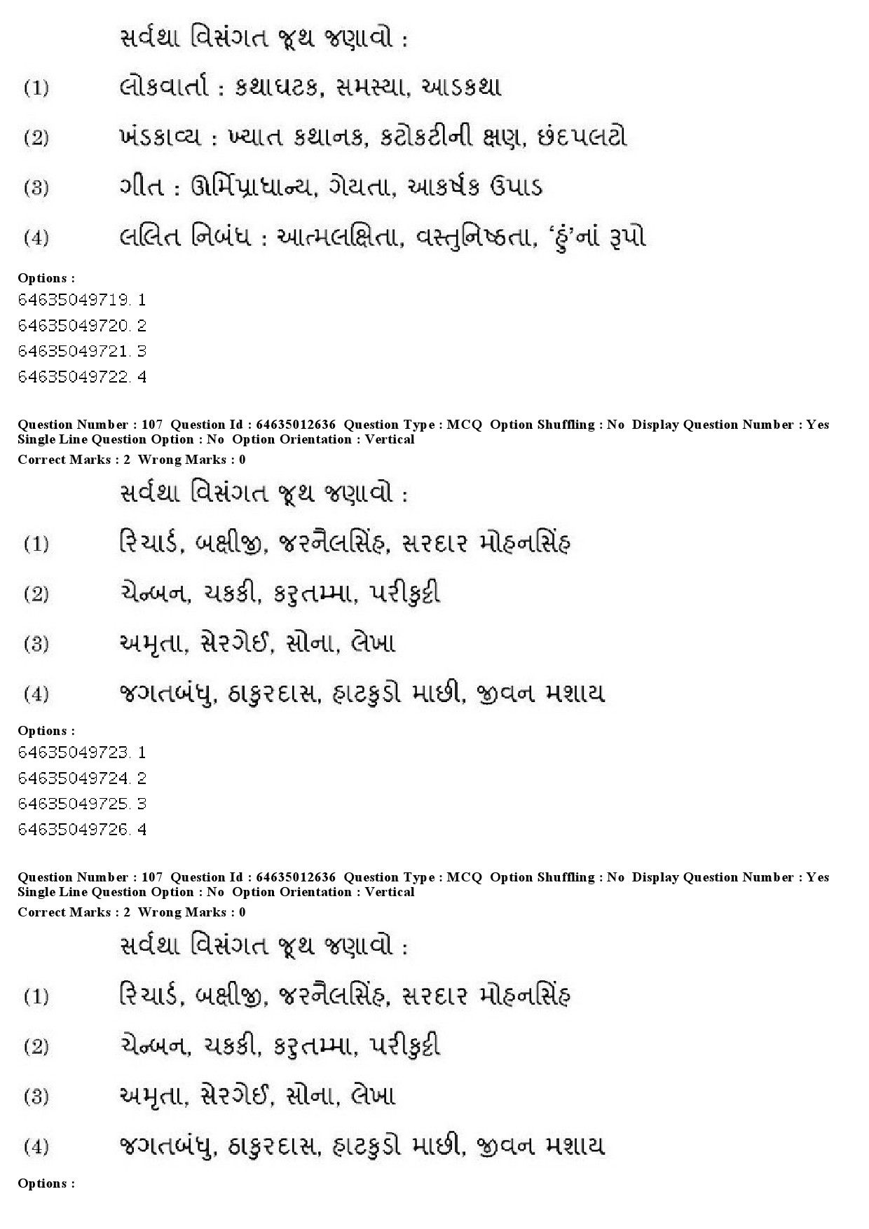 UGC NET Gujarati Question Paper June 2019 88