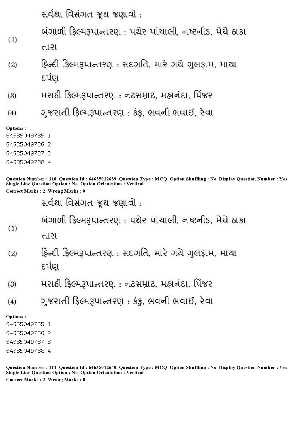 UGC NET Gujarati Question Paper June 2019 91