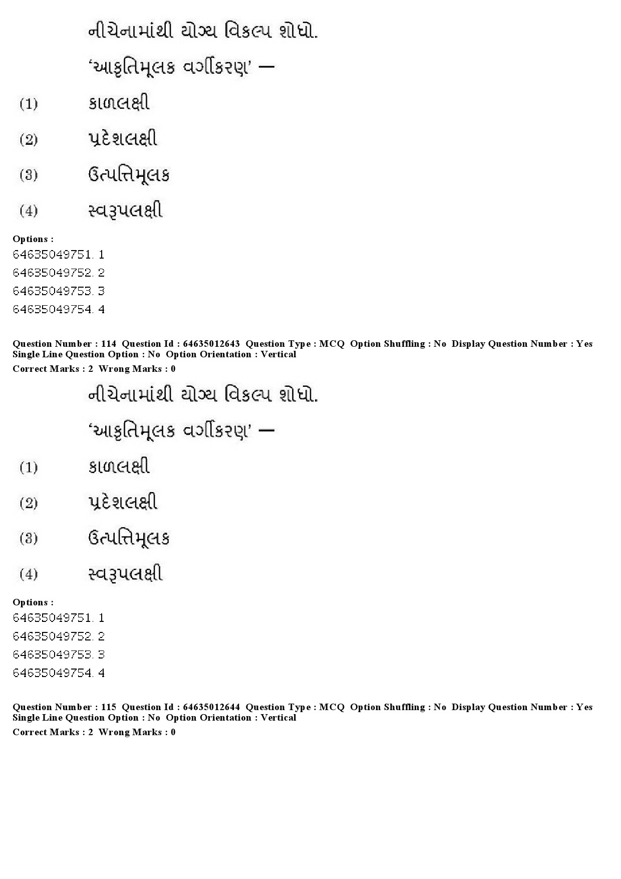 UGC NET Gujarati Question Paper June 2019 95