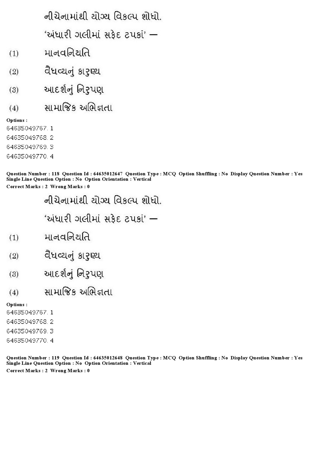 UGC NET Gujarati Question Paper June 2019 99