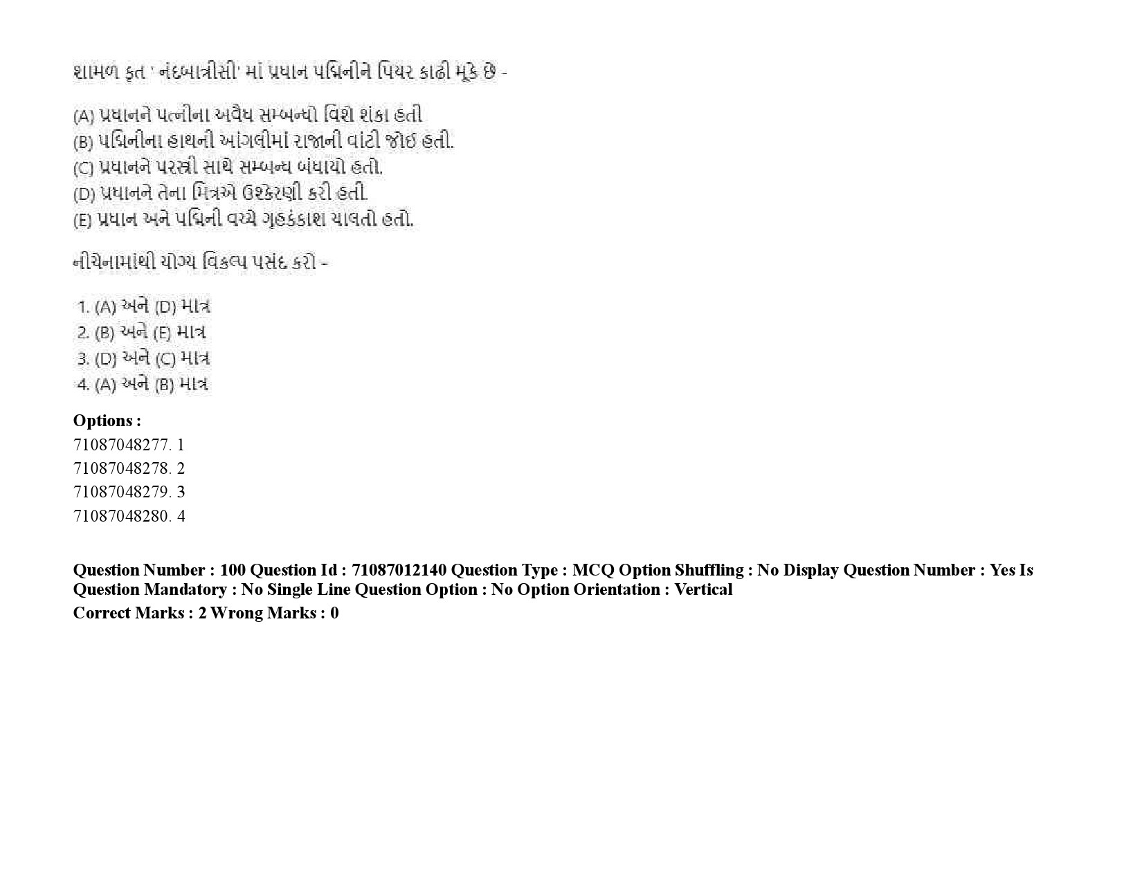 UGC NET Gujarati Question Paper September 2020 137