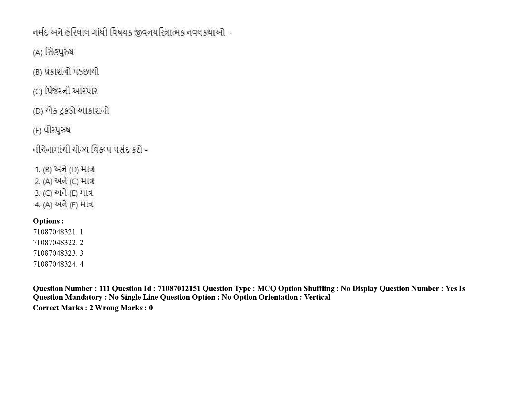 UGC NET Gujarati Question Paper September 2020 159