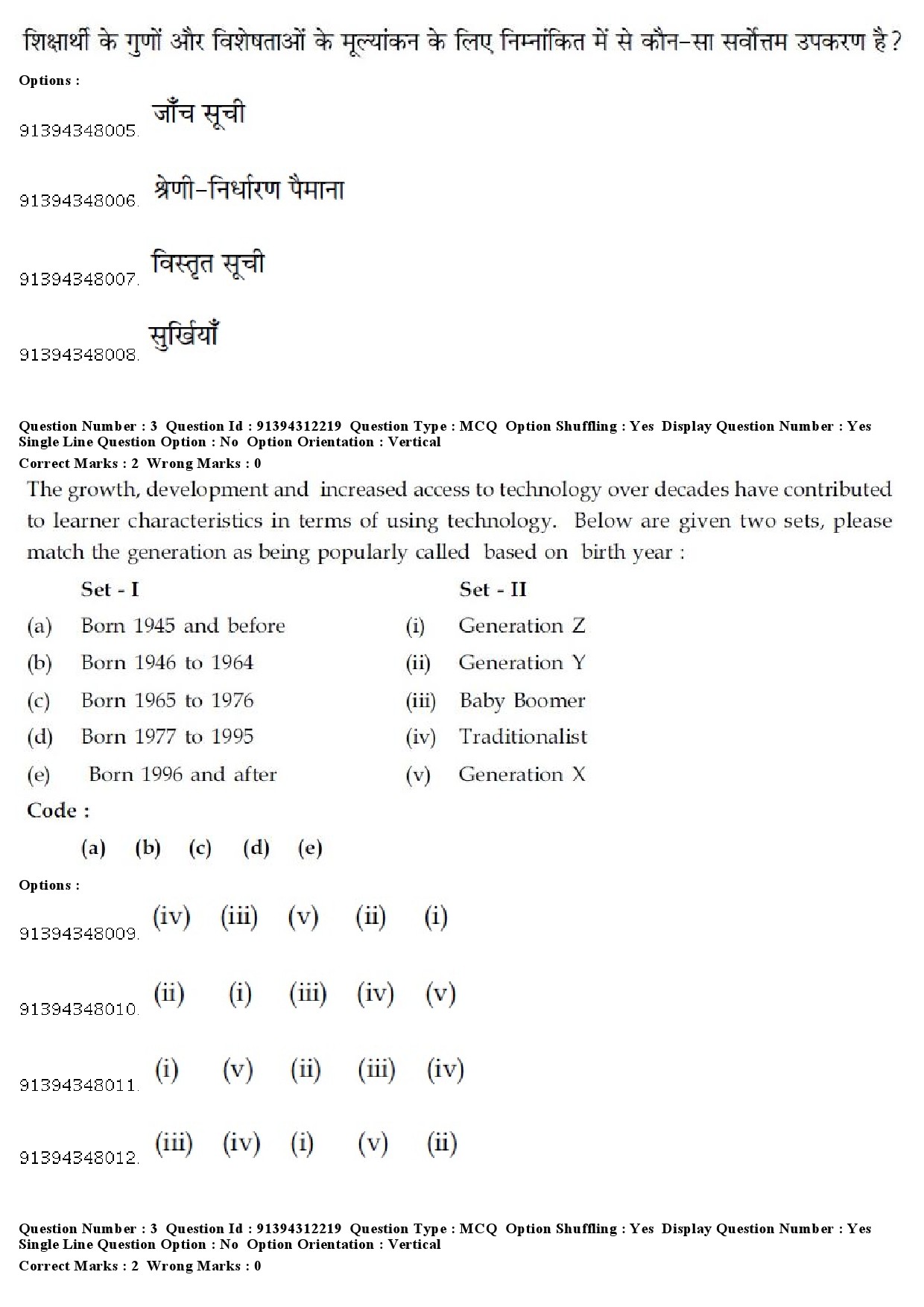 UGC NET Hindi Question Paper December 2018 3