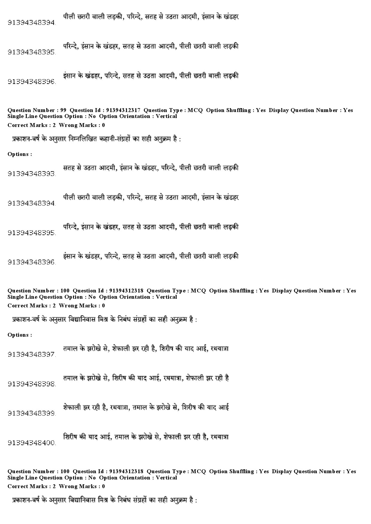 UGC NET Hindi Question Paper December 2018 91