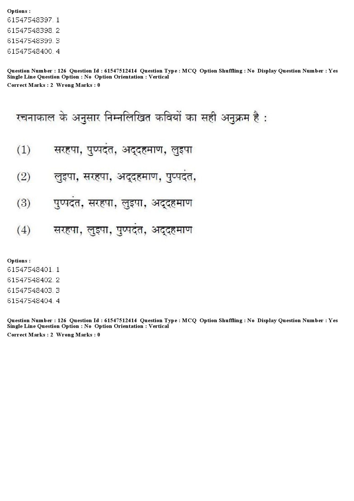 UGC NET Hindi Question Paper December 2019 155