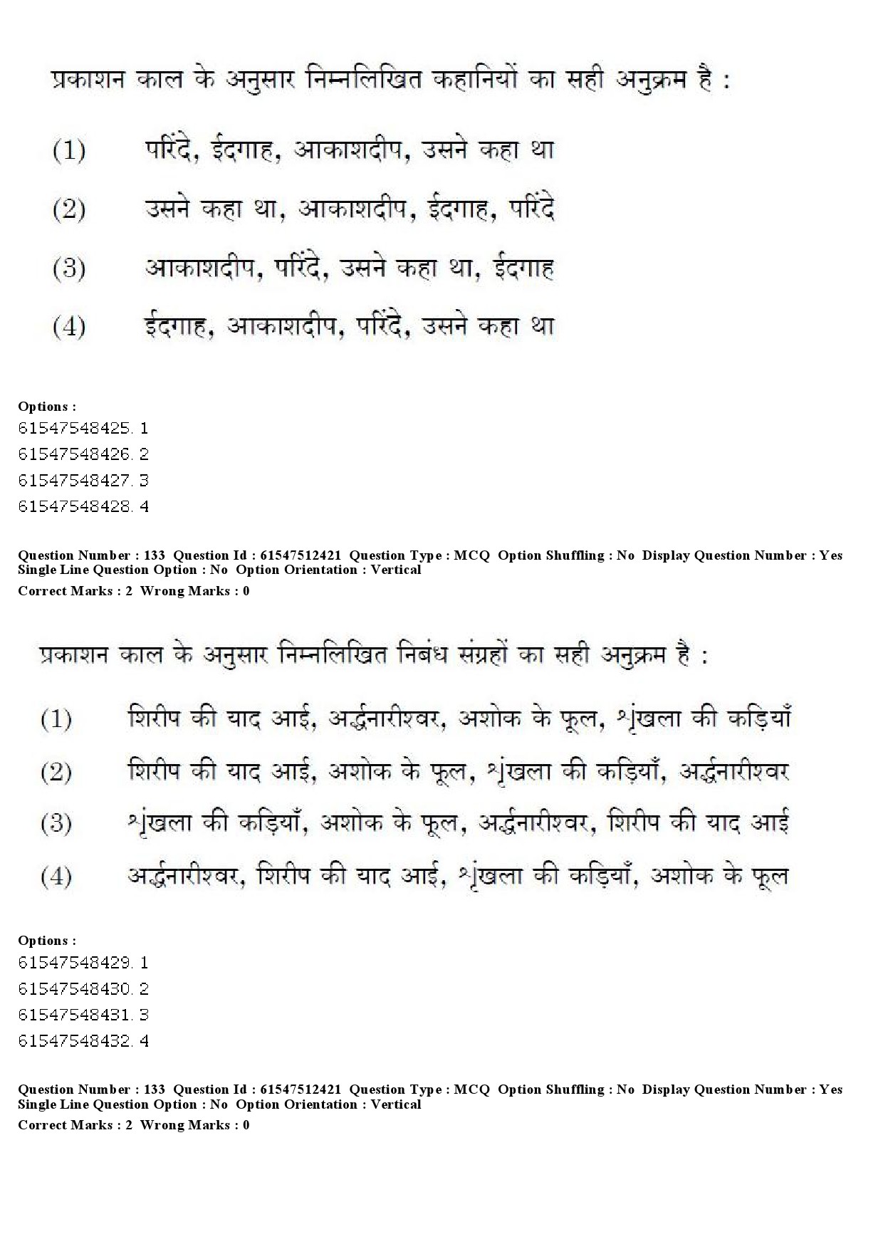 UGC NET Hindi Question Paper December 2019 162