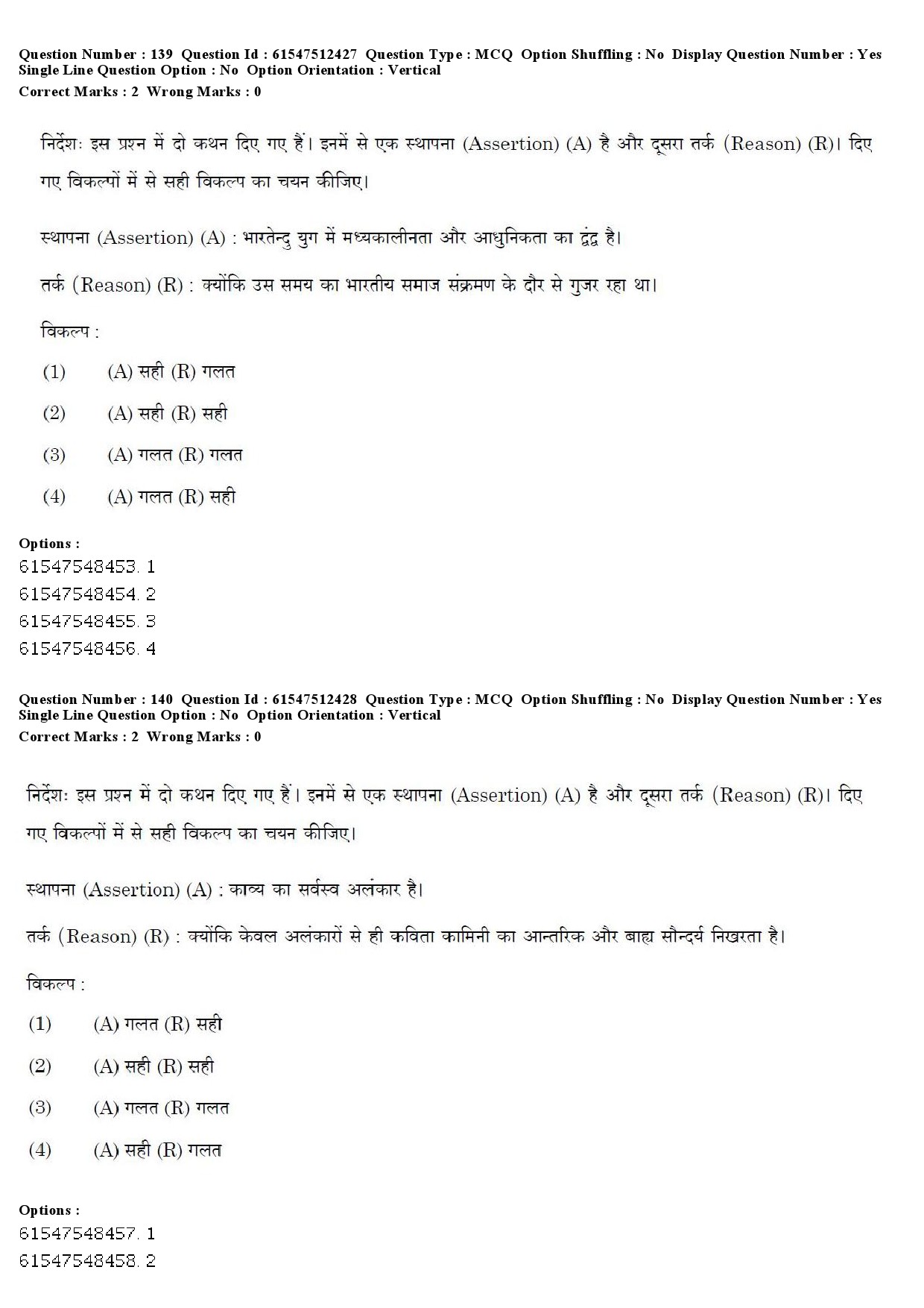 UGC NET Hindi Question Paper December 2019 170