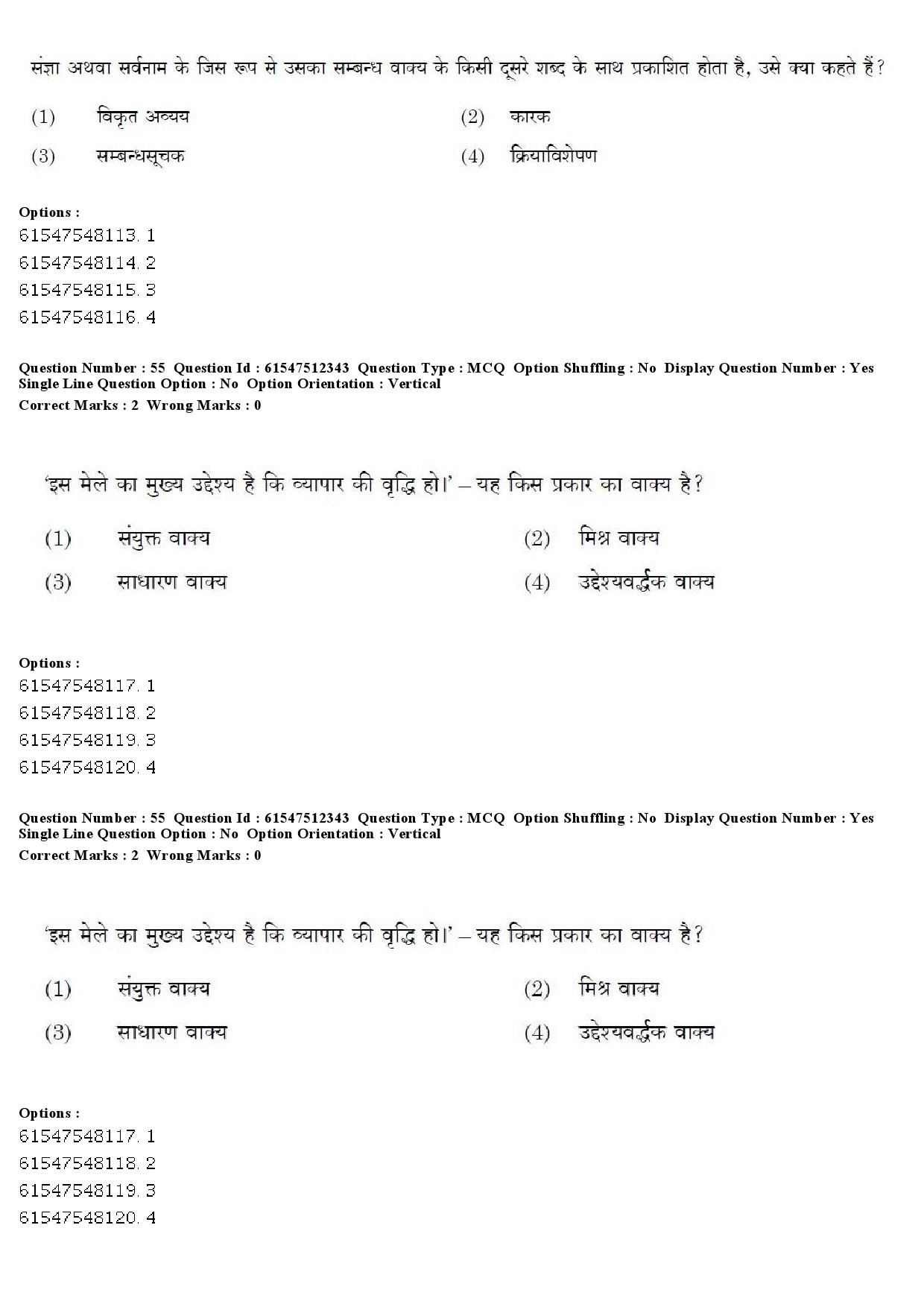 UGC NET Hindi Question Paper December 2019 57