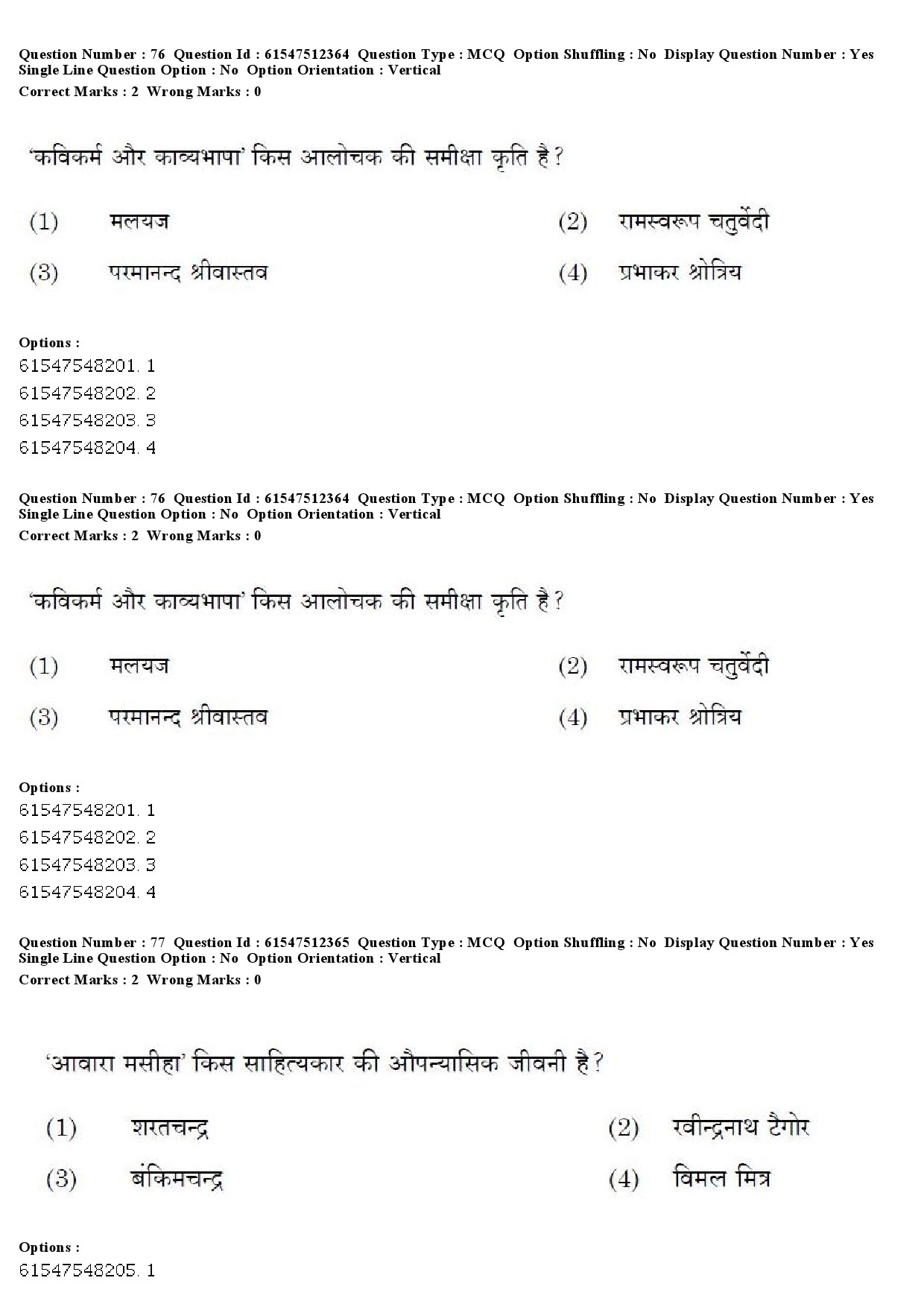 UGC NET Hindi Question Paper December 2019 75