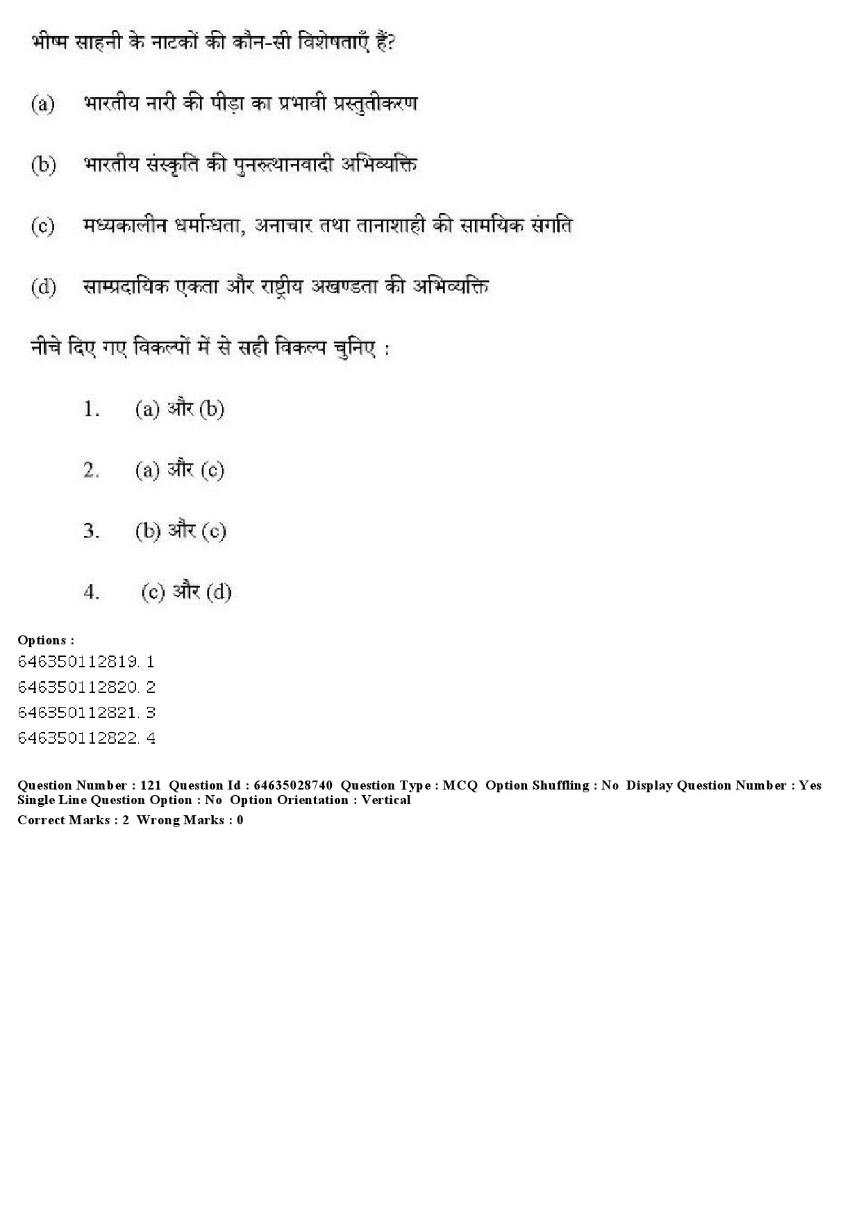 UGC NET Hindi Question Paper June 2019 115