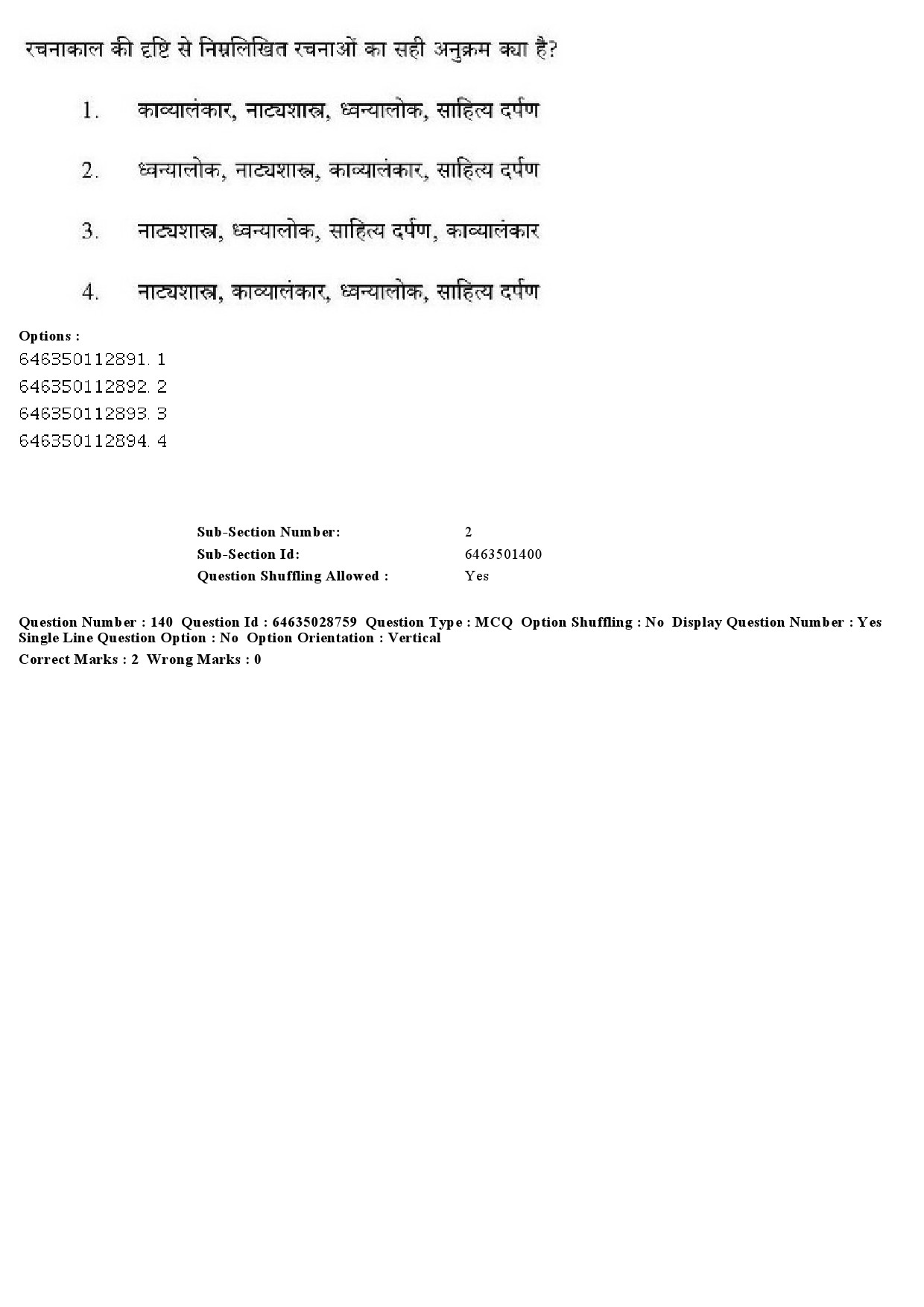 UGC NET Hindi Question Paper June 2019 146