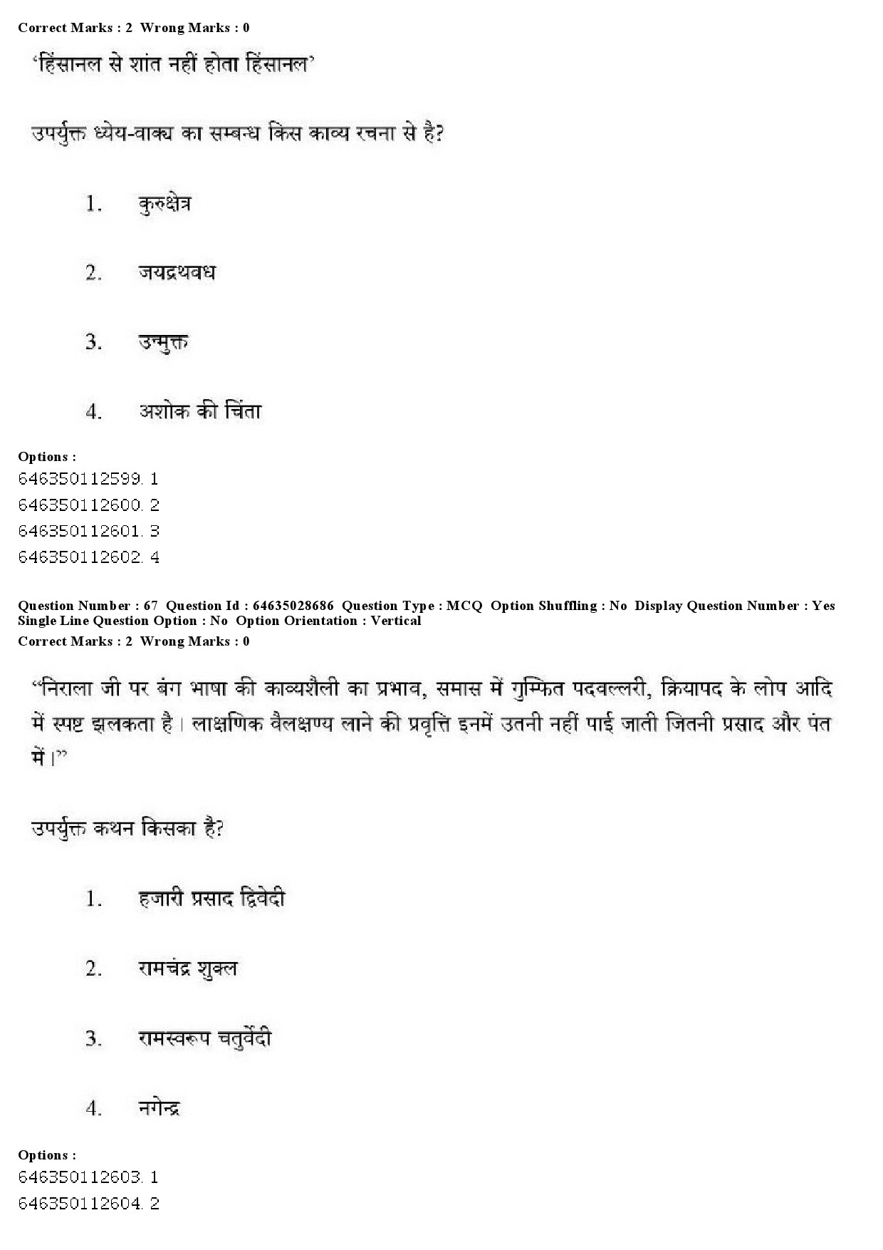 UGC NET Hindi Question Paper June 2019 53