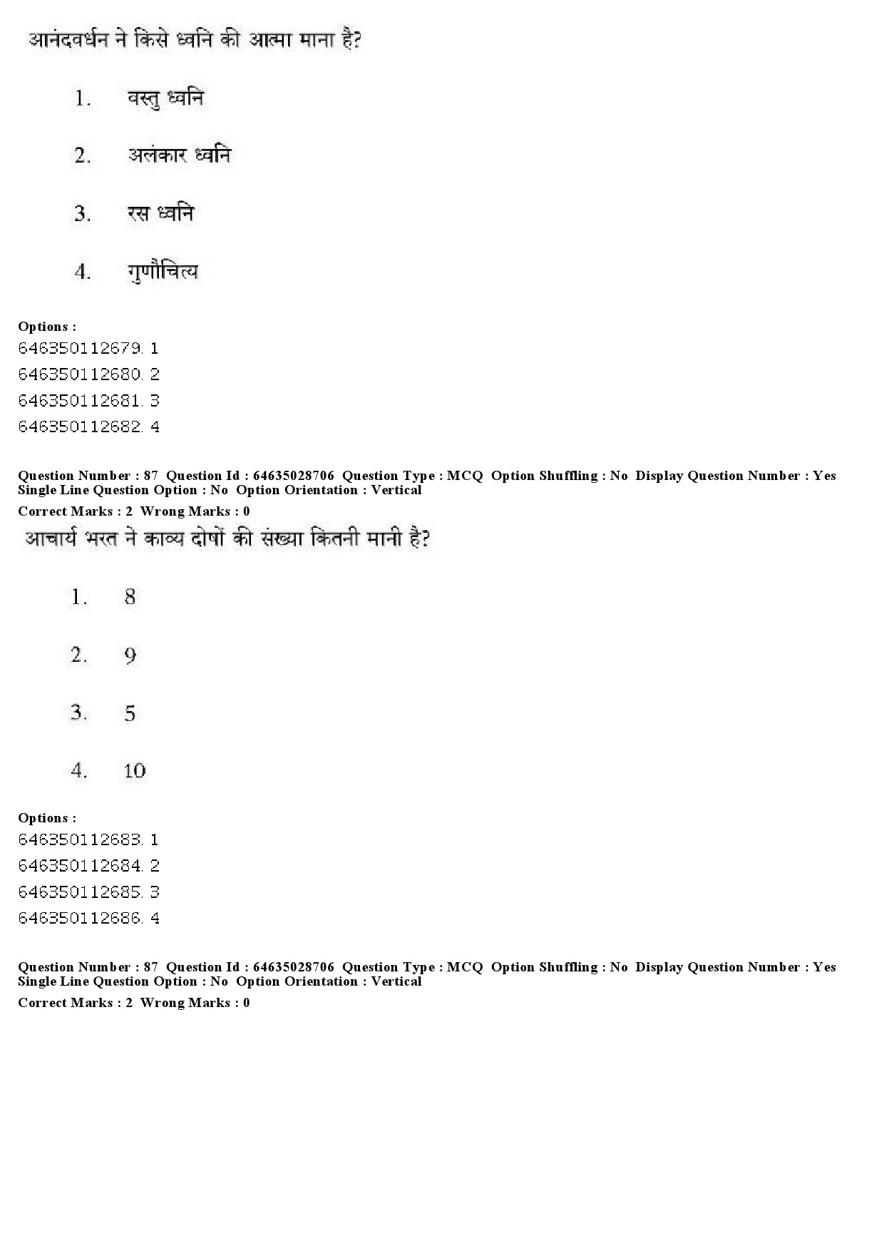 UGC NET Hindi Question Paper June 2019 73