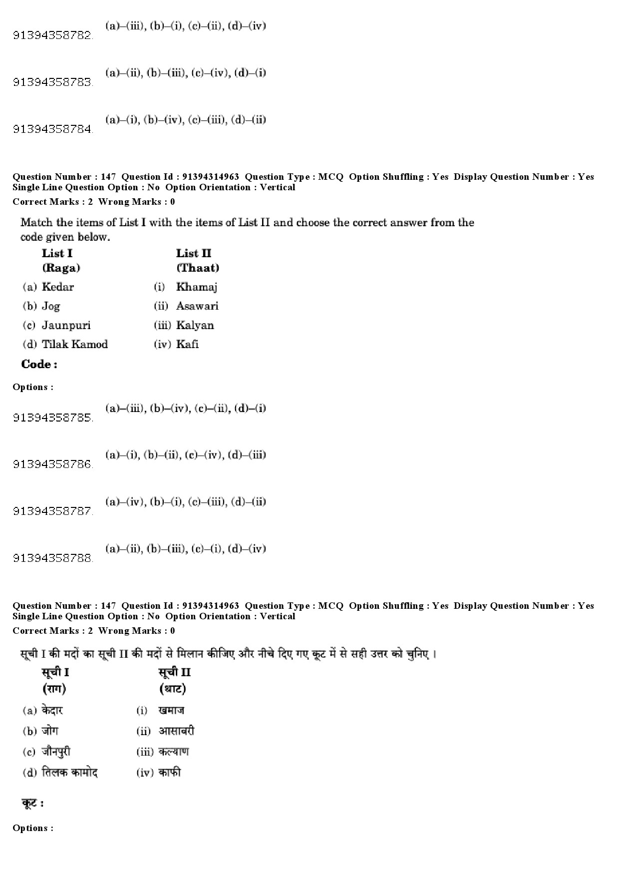 UGC NET Hindustani Music Question Paper December 2018 120