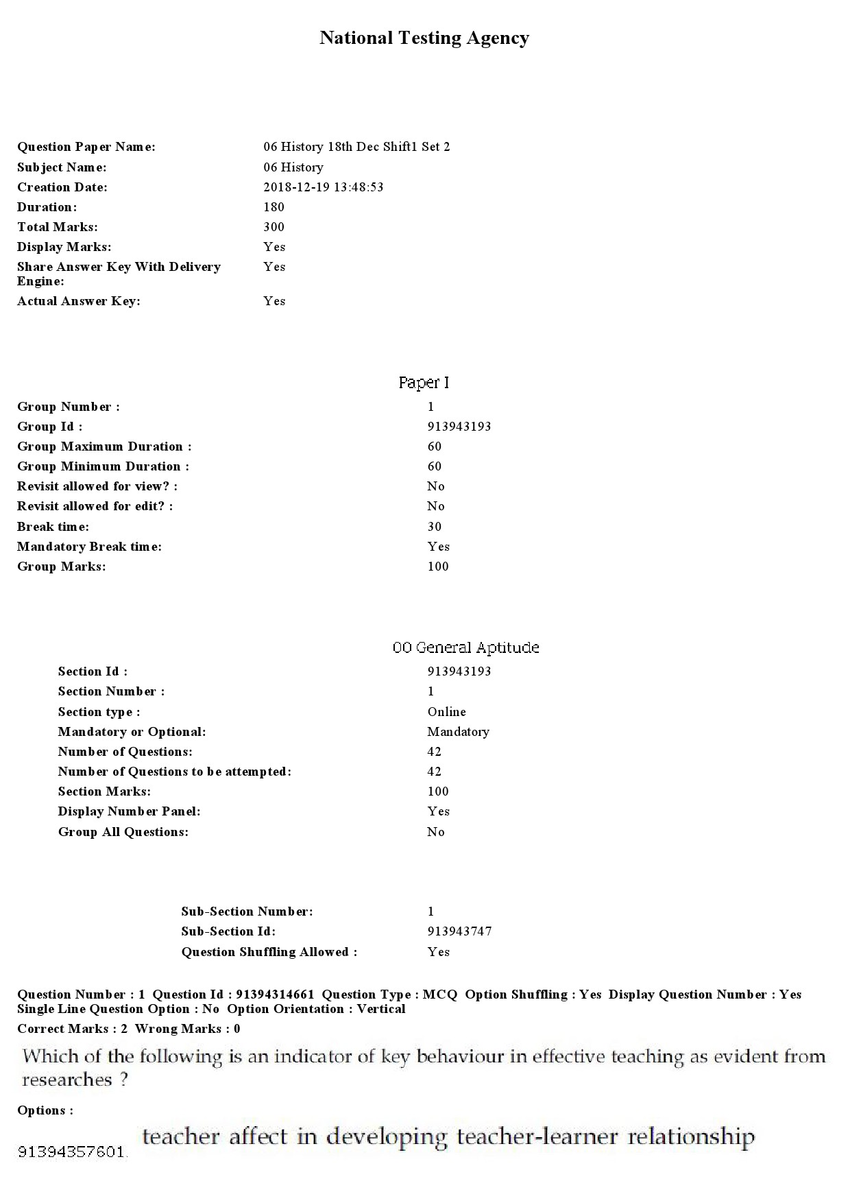 UGC NET History Question Paper December 2018 1