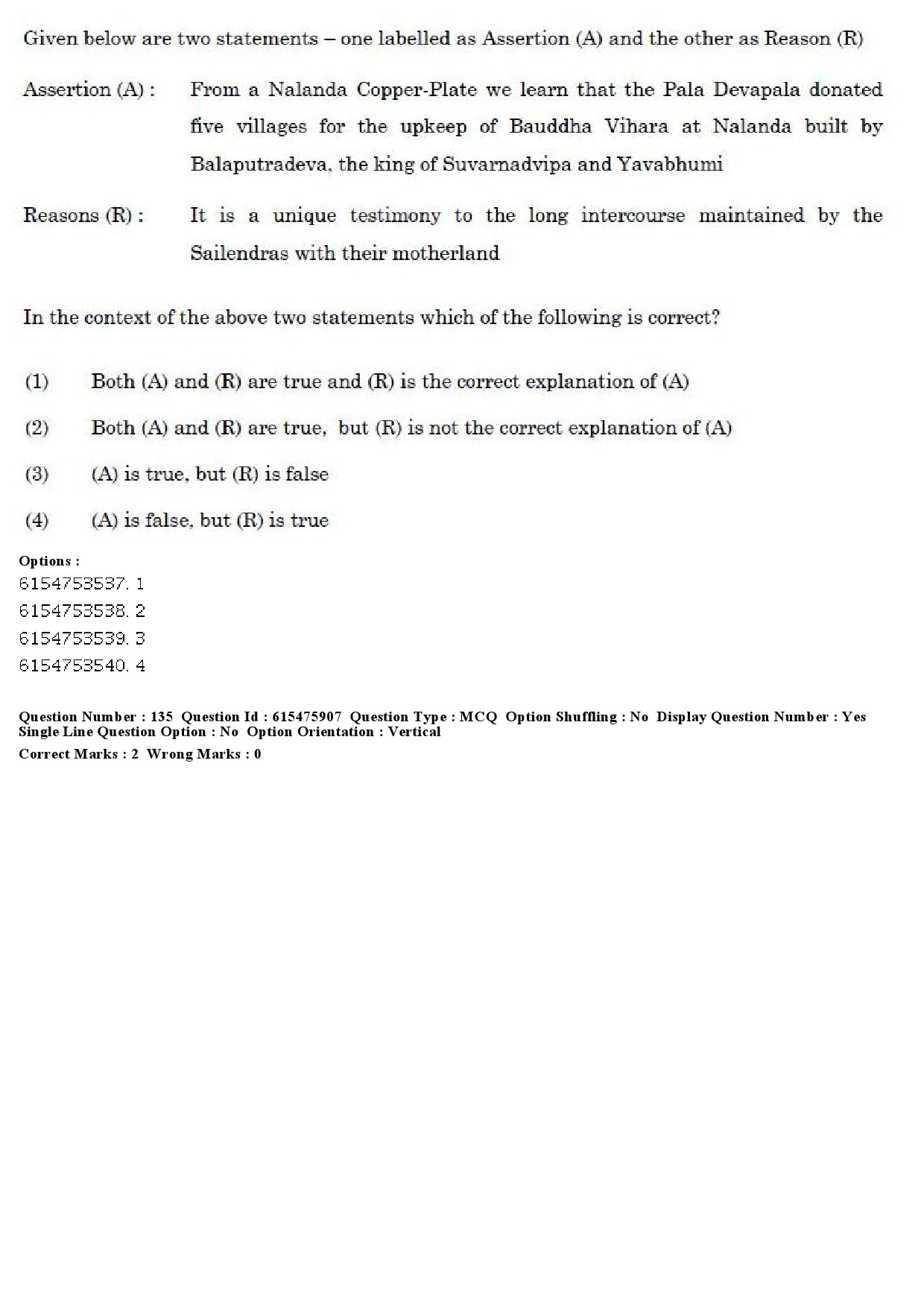 UGC NET History Question Paper December 2019 135