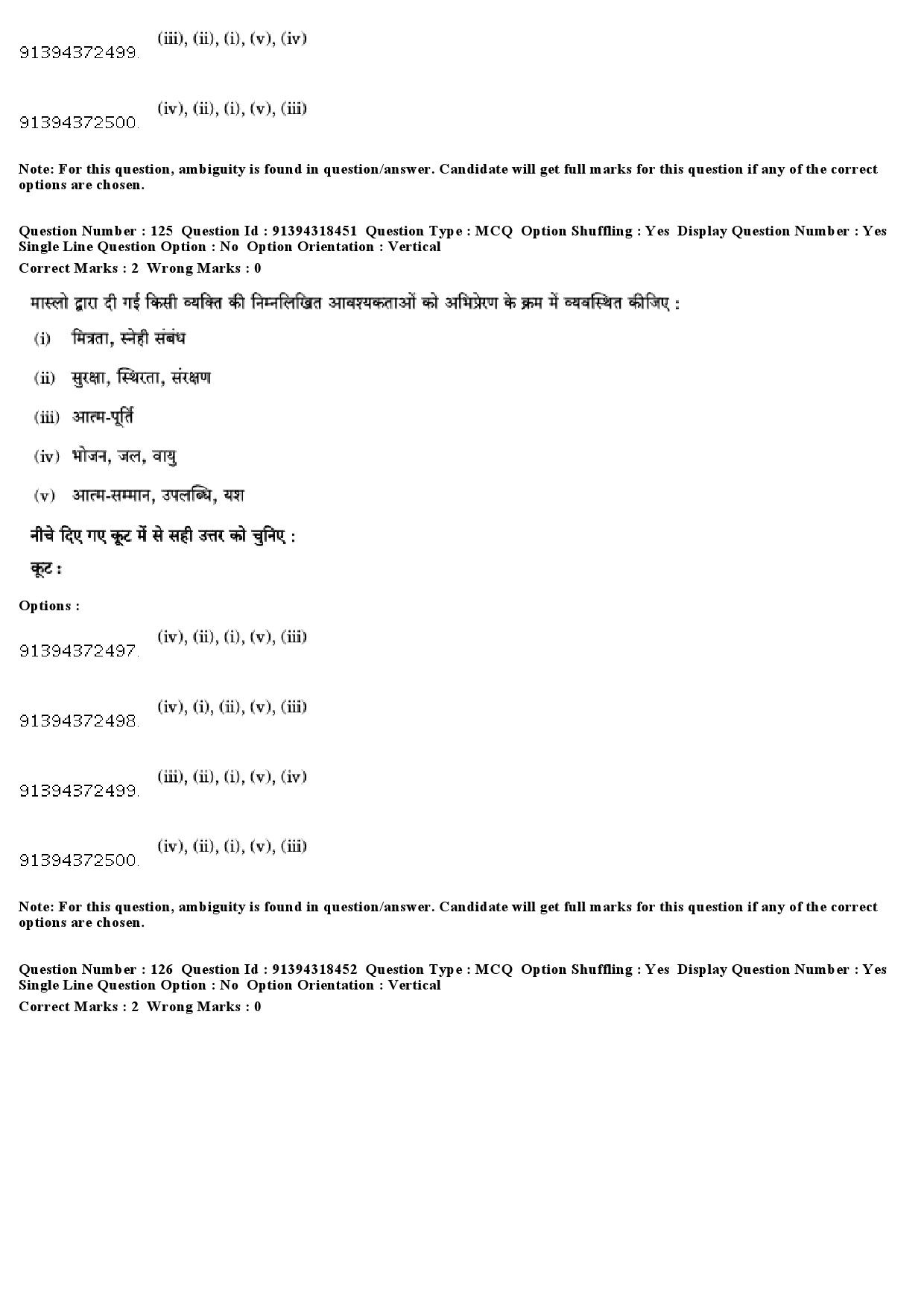 UGC NET Home Science Question Paper December 2018 124