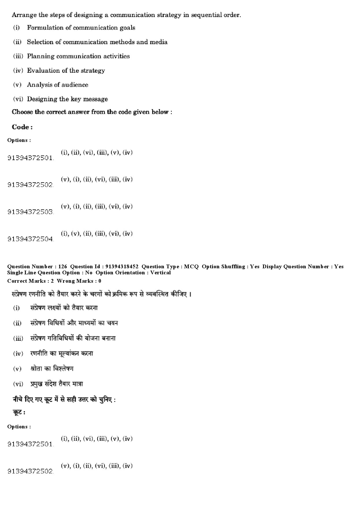 UGC NET Home Science Question Paper December 2018 125