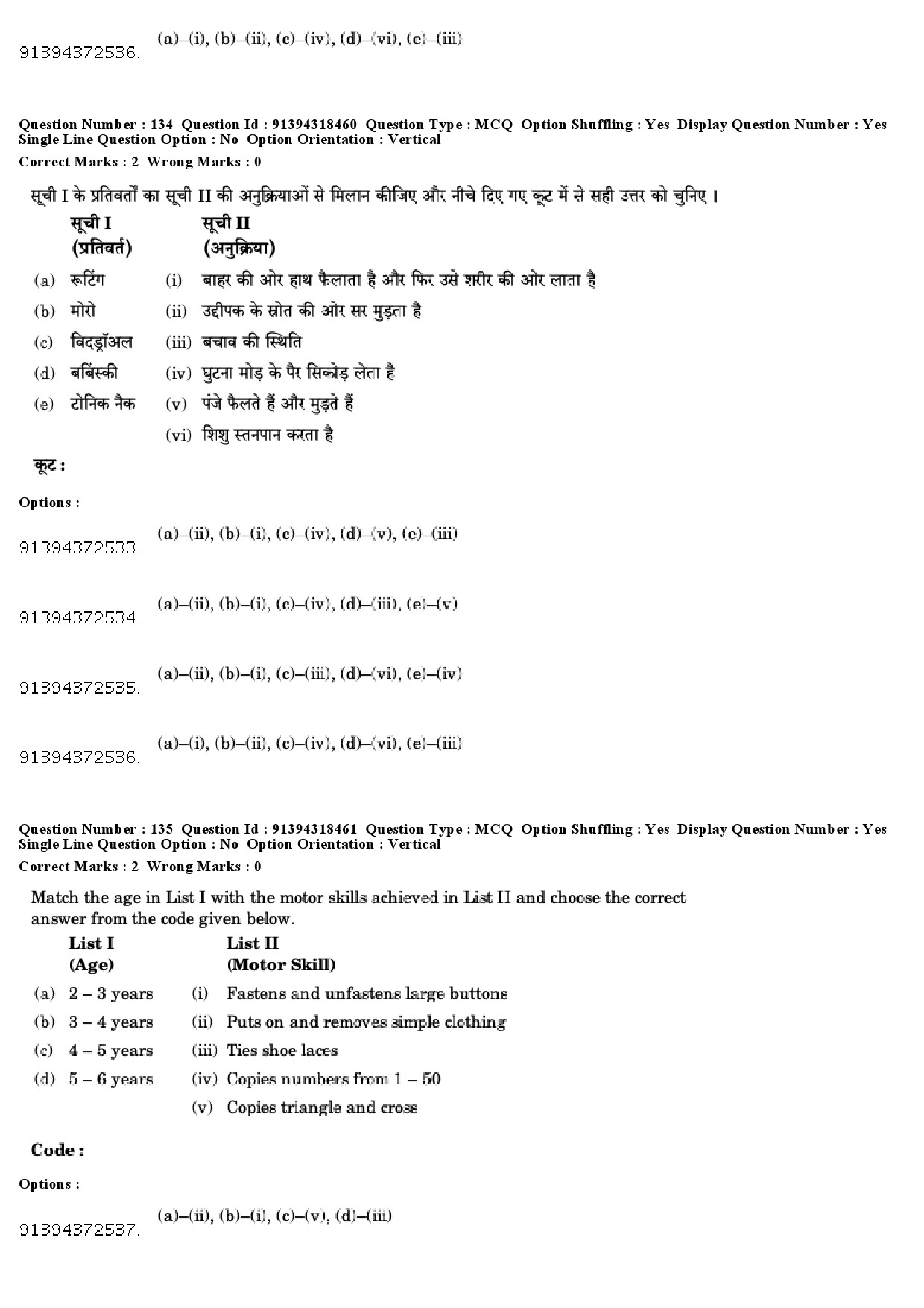 UGC NET Home Science Question Paper December 2018 136