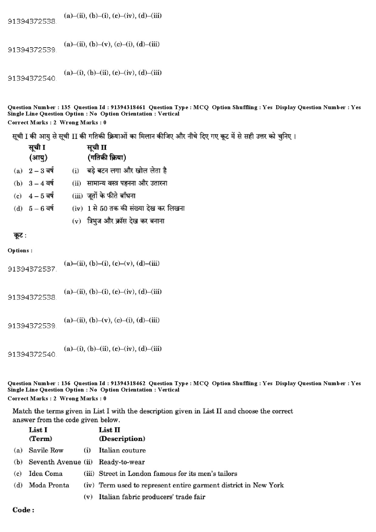 UGC NET Home Science Question Paper December 2018 137