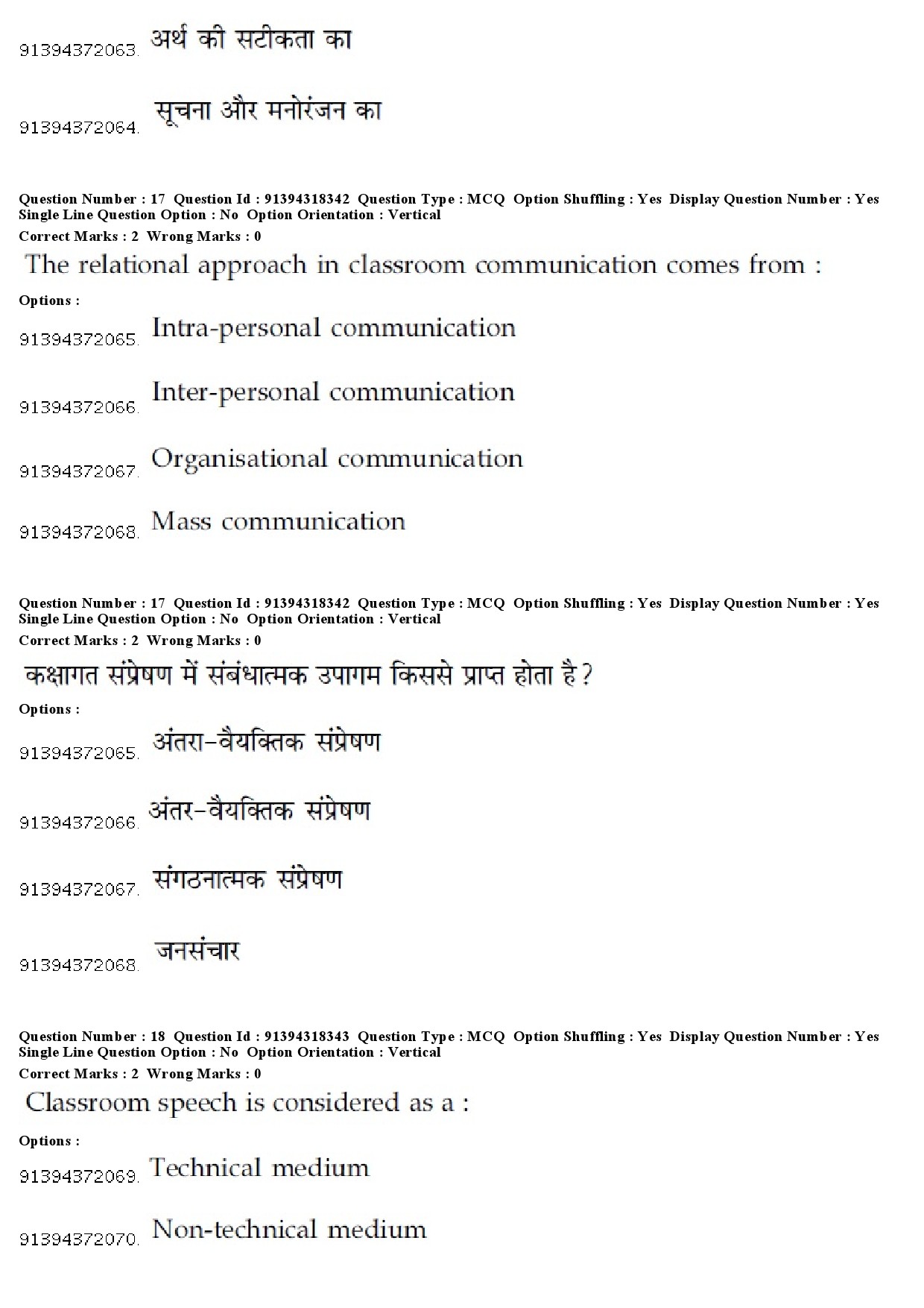 UGC NET Home Science Question Paper December 2018 15