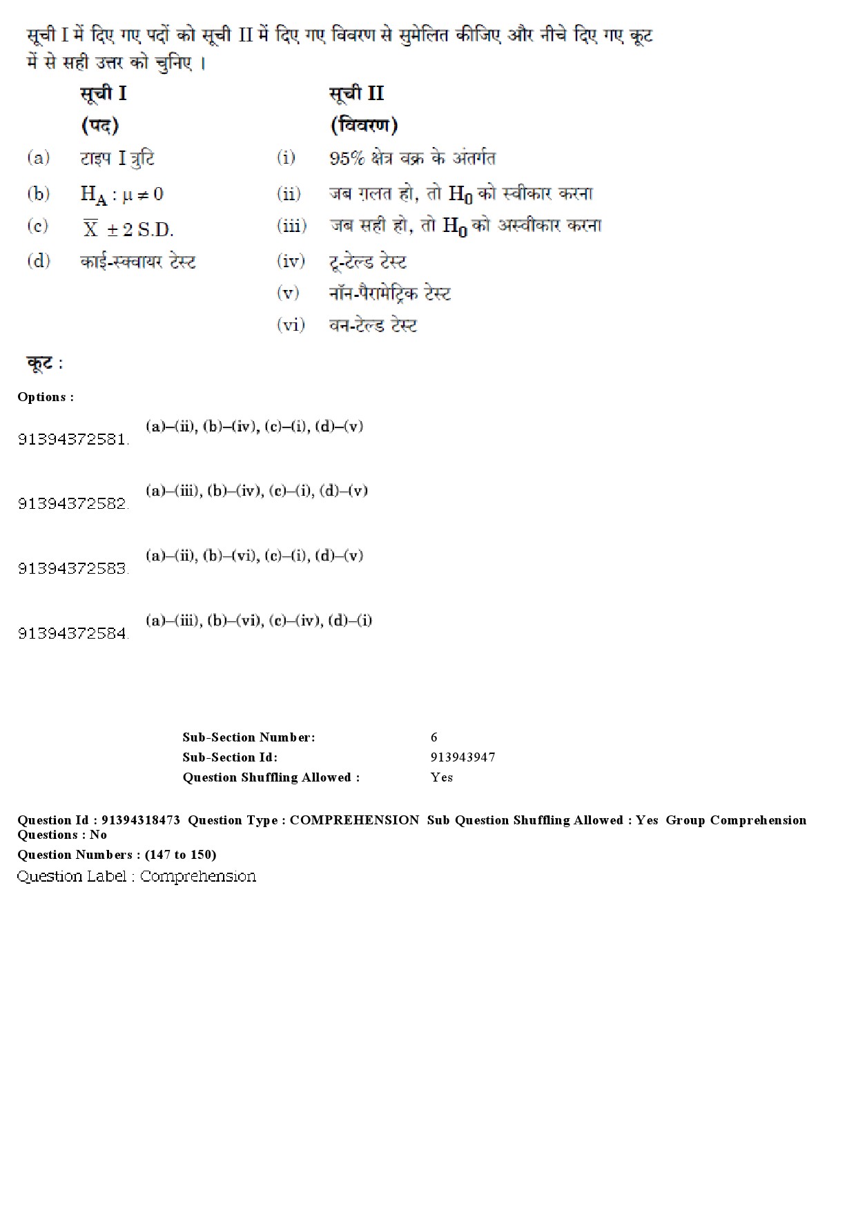 UGC NET Home Science Question Paper December 2018 151