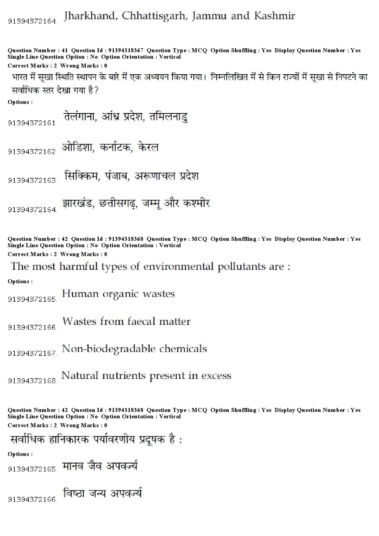 UGC NET Home Science Question Paper December 2018 37