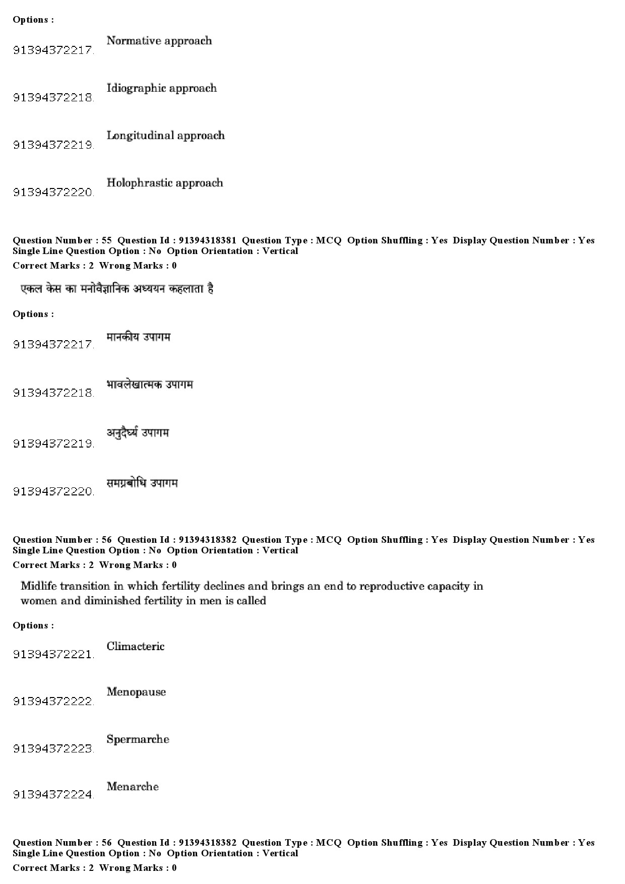 UGC NET Home Science Question Paper December 2018 48