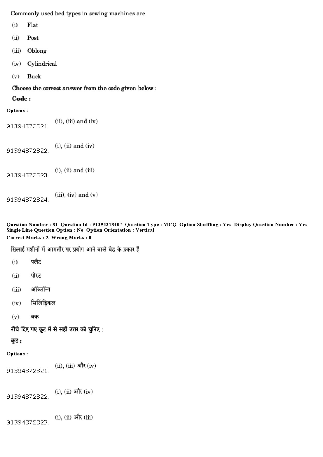 UGC NET Home Science Question Paper December 2018 74