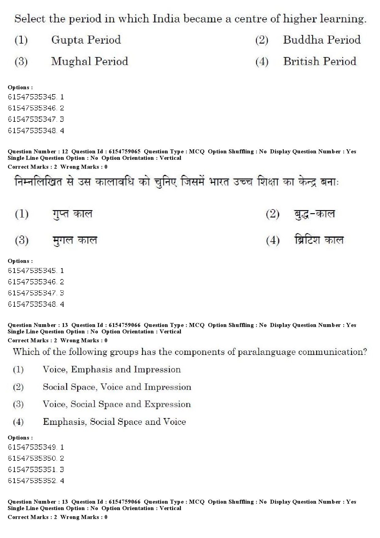 UGC NET Home Science Question Paper December 2019 10