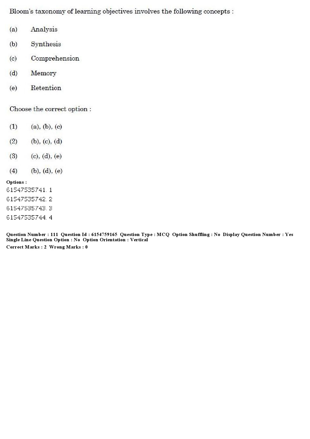 UGC NET Home Science Question Paper December 2019 116