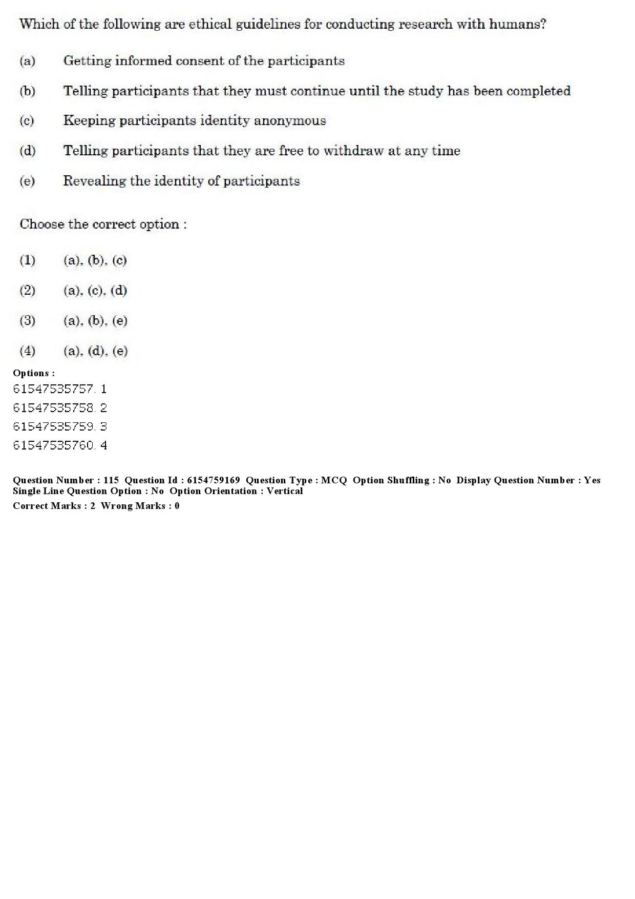 UGC NET Home Science Question Paper December 2019 124