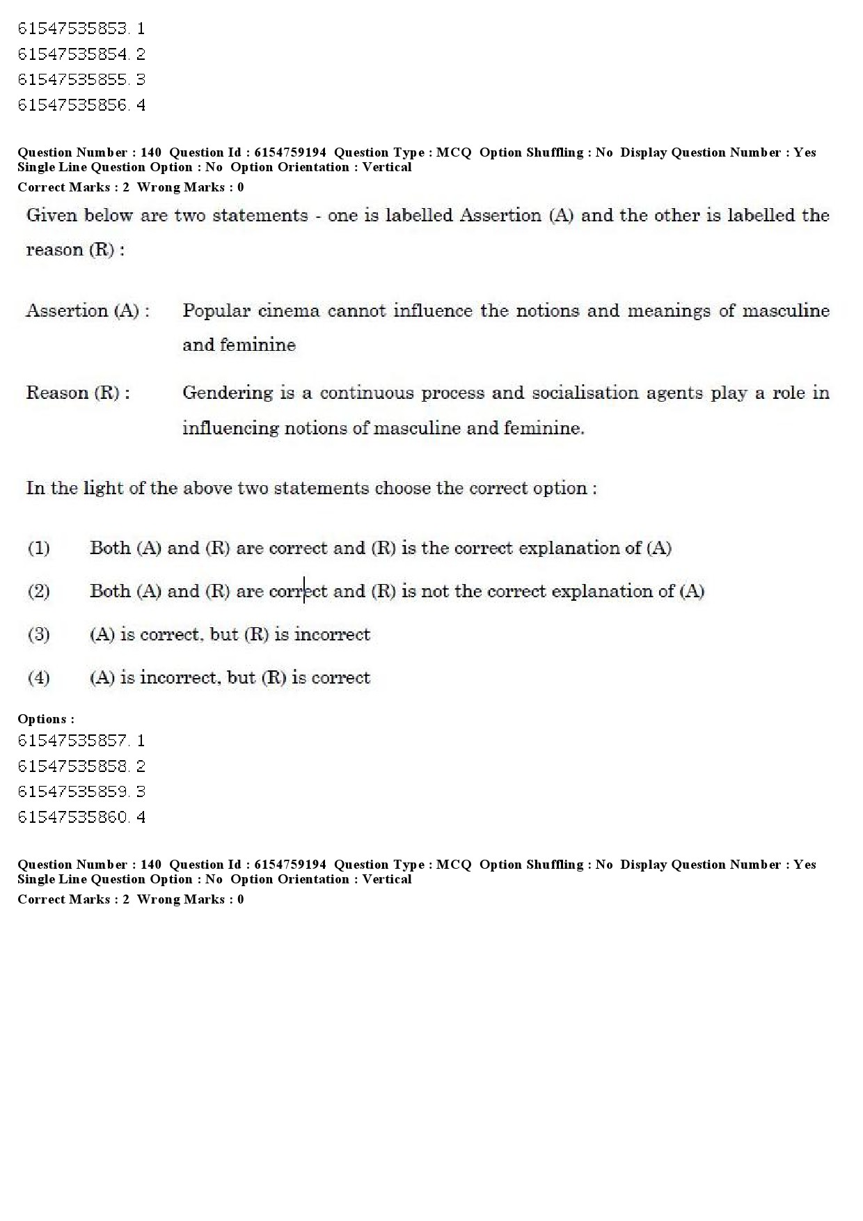 UGC NET Home Science Question Paper December 2019 172