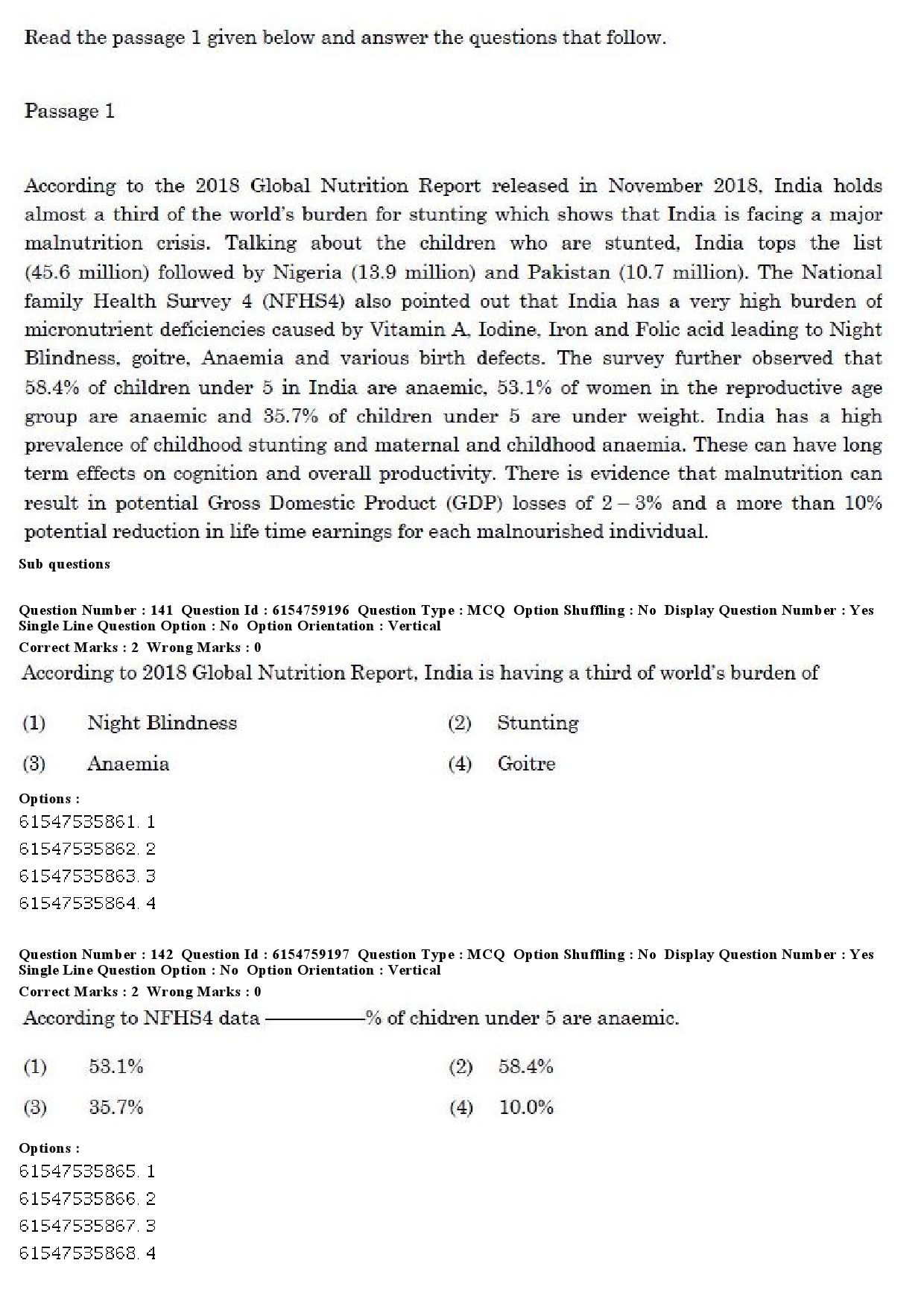 UGC NET Home Science Question Paper December 2019 174