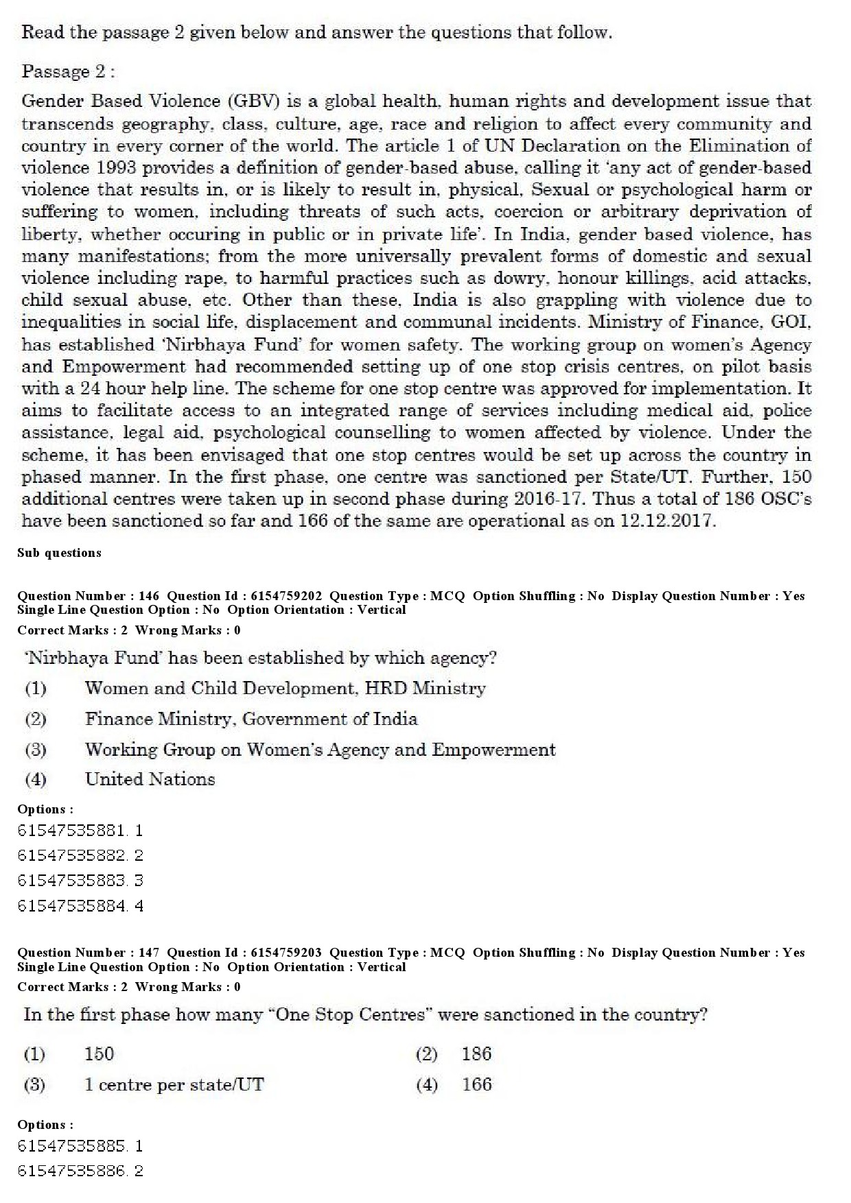 UGC NET Home Science Question Paper December 2019 180