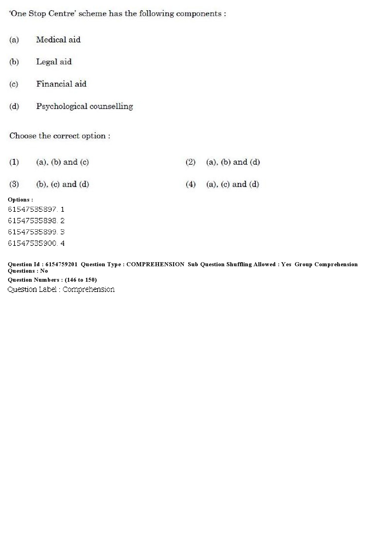 UGC NET Home Science Question Paper December 2019 182