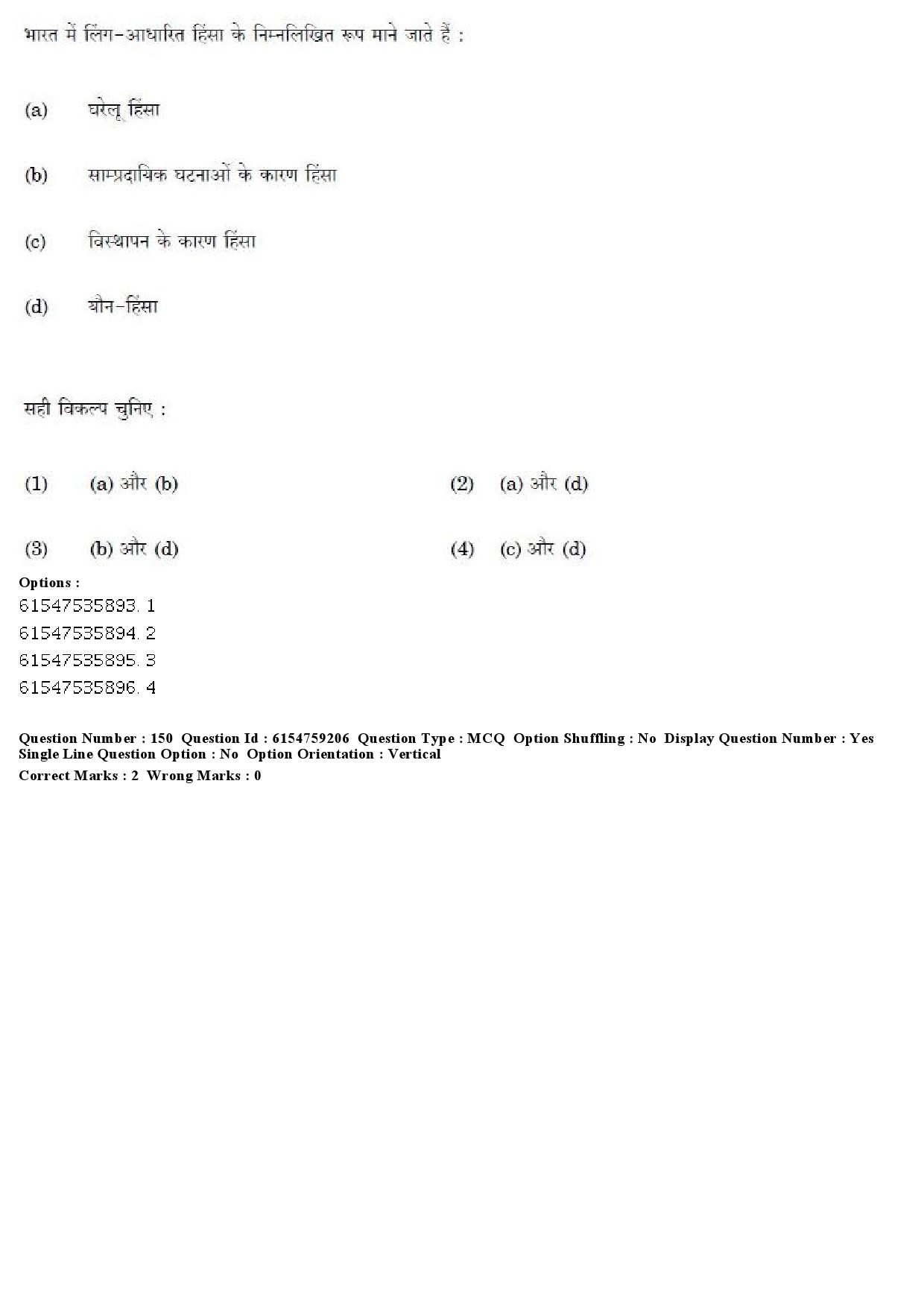 UGC NET Home Science Question Paper December 2019 185